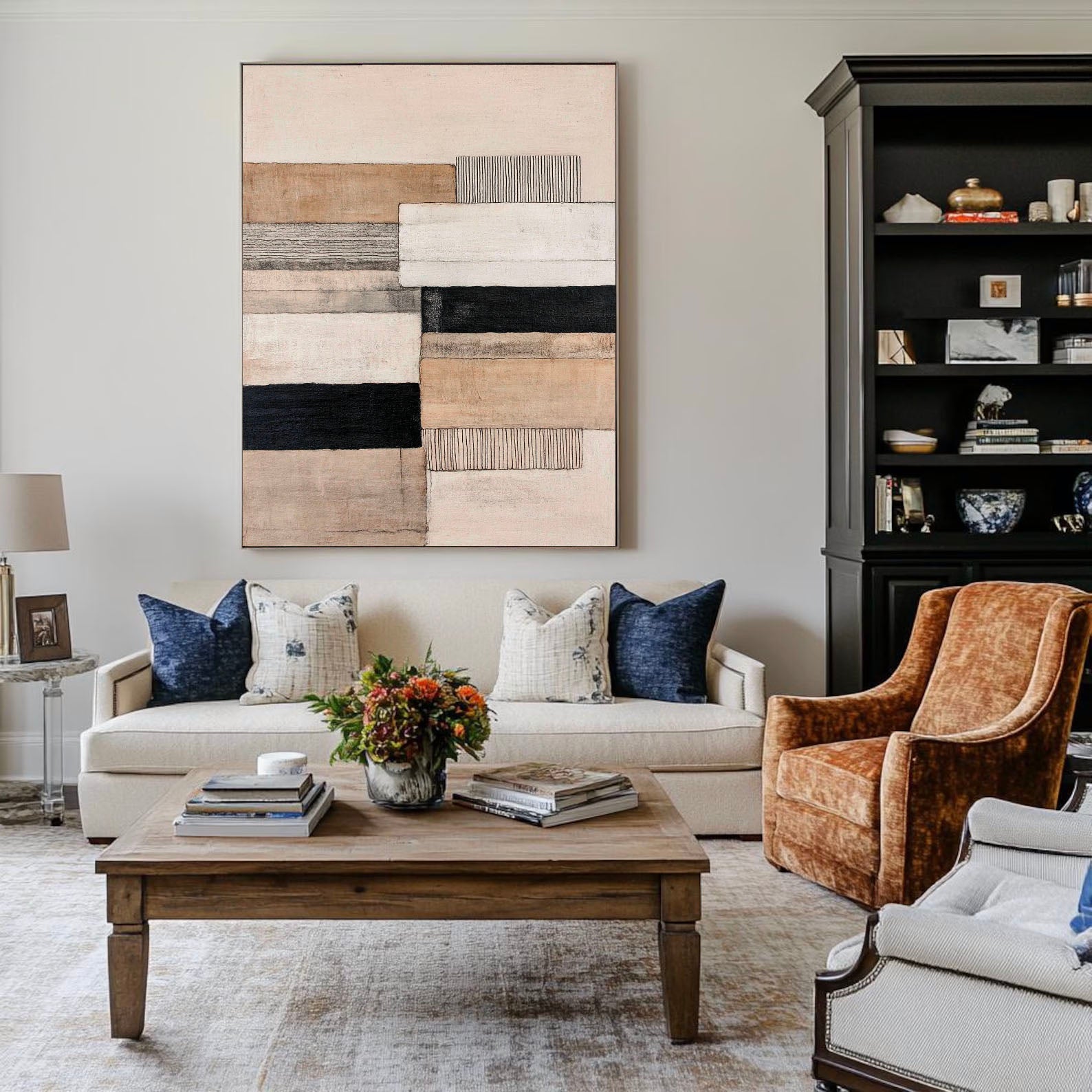 Textured Block Elegance | Neutral Tone