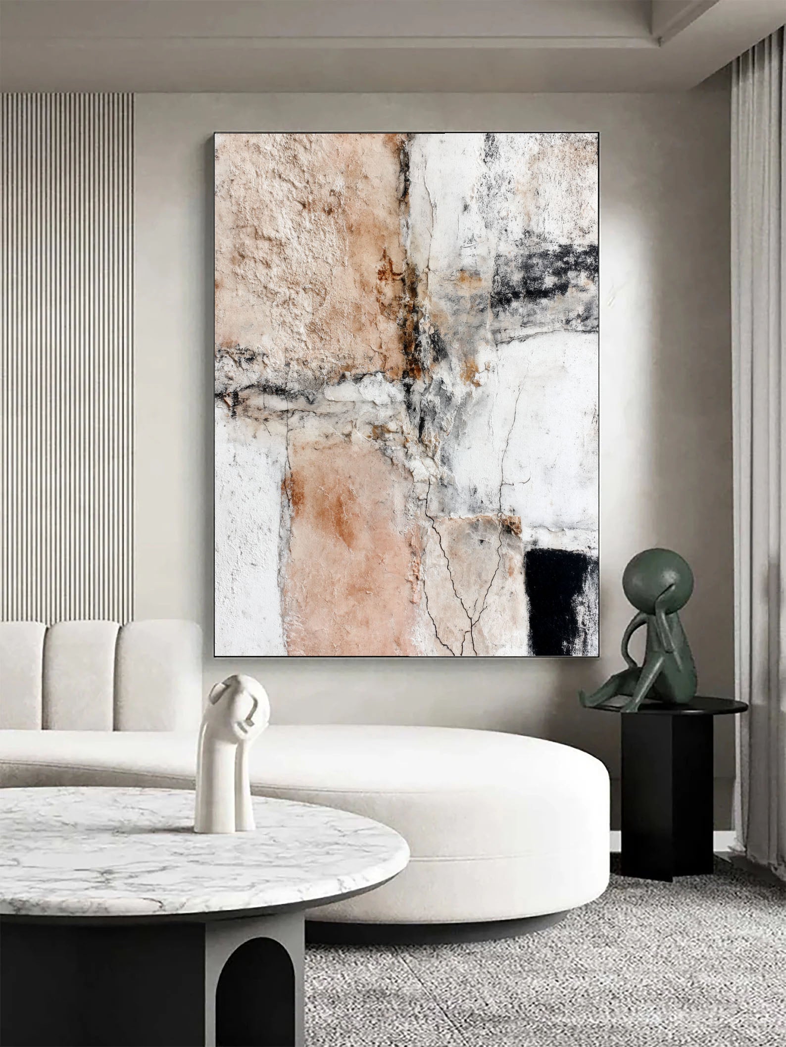 Textured Earthy Artistry | Neutral Crack