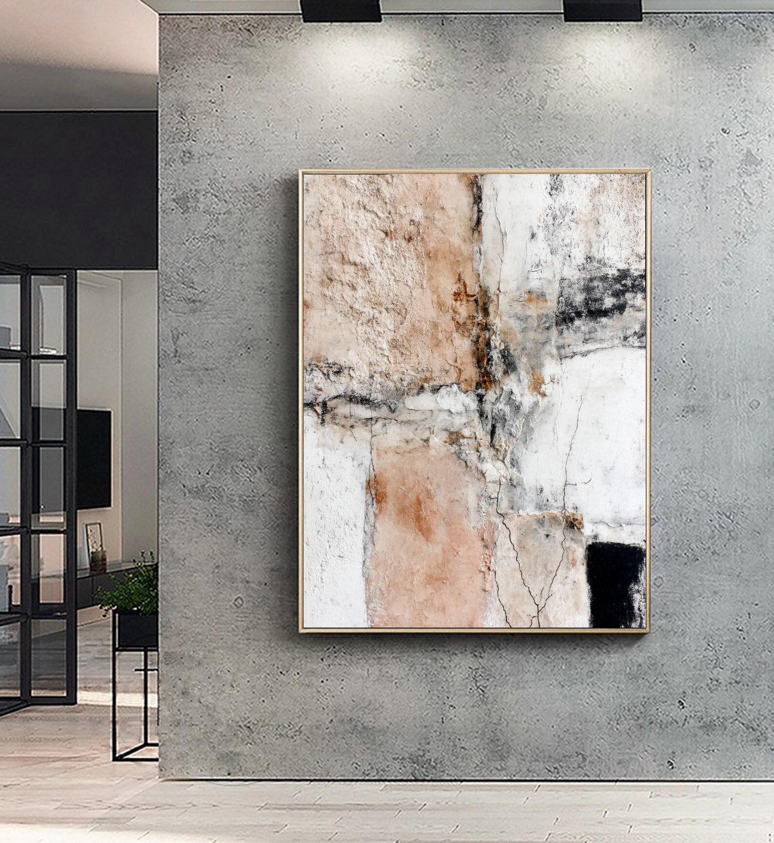 Textured Earthy Artistry | Neutral Crack