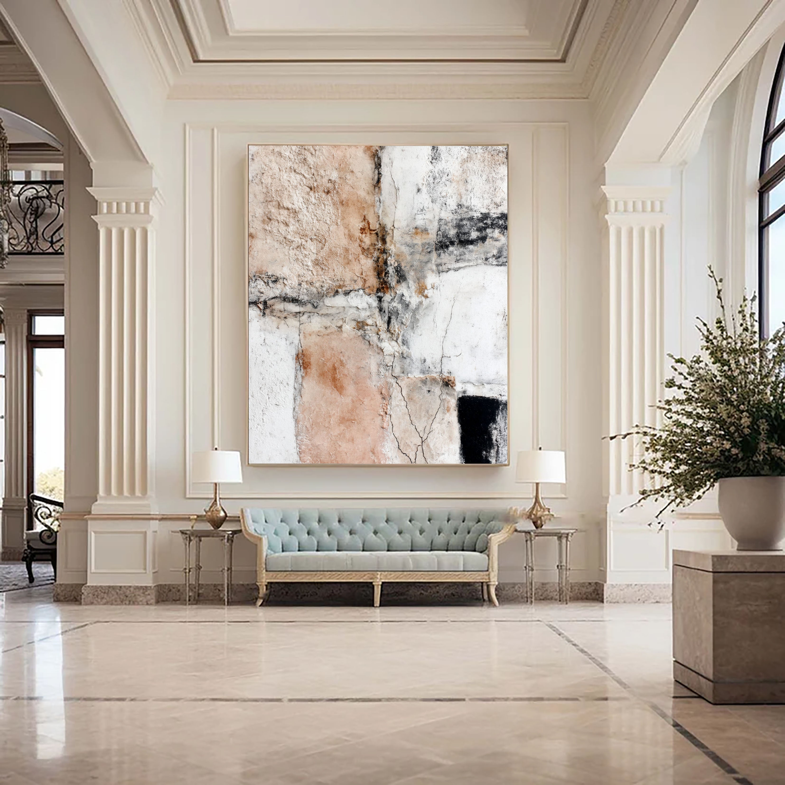 Textured Earthy Artistry | Neutral Crack