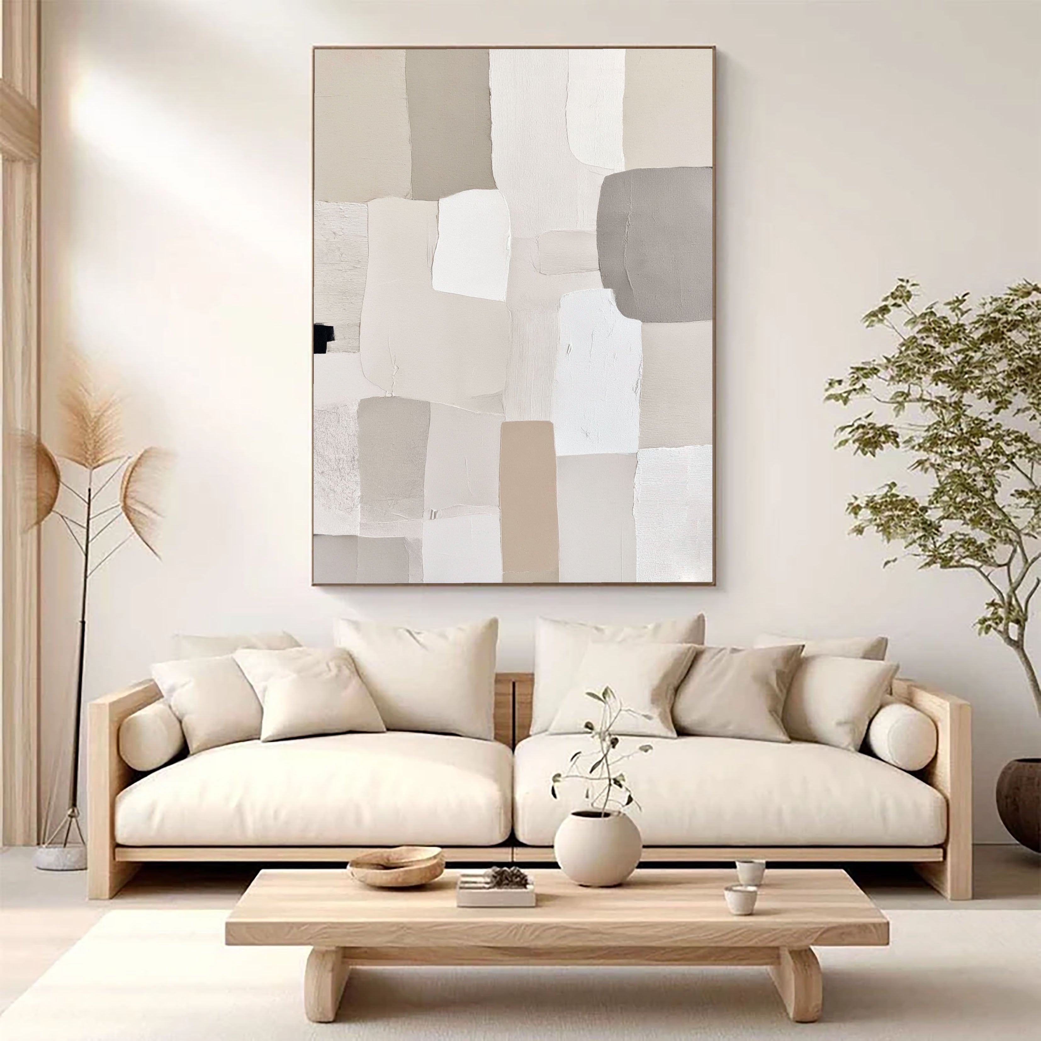 Textured Neutral Blocks | Gray Tones