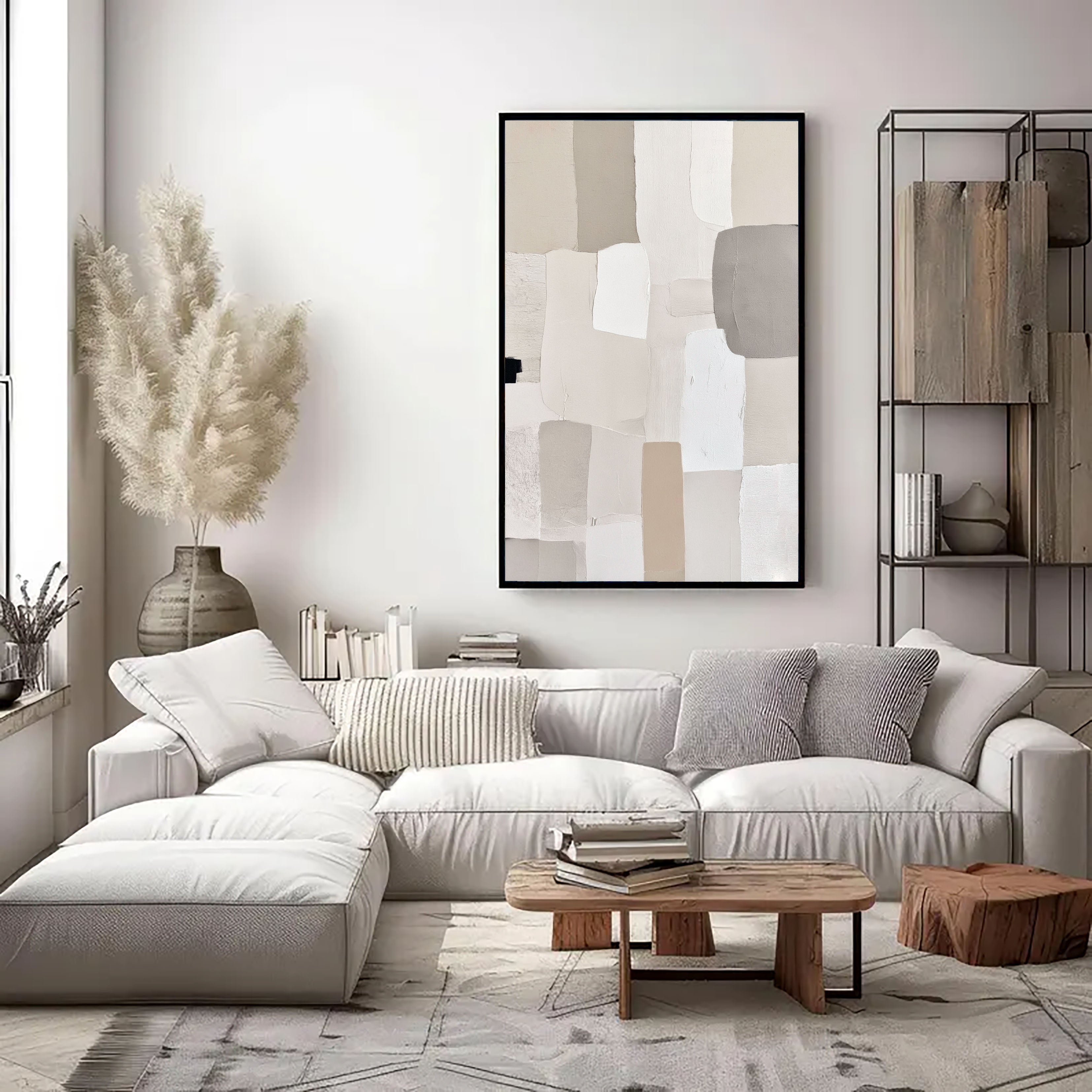 Textured Neutral Blocks | Gray Tones