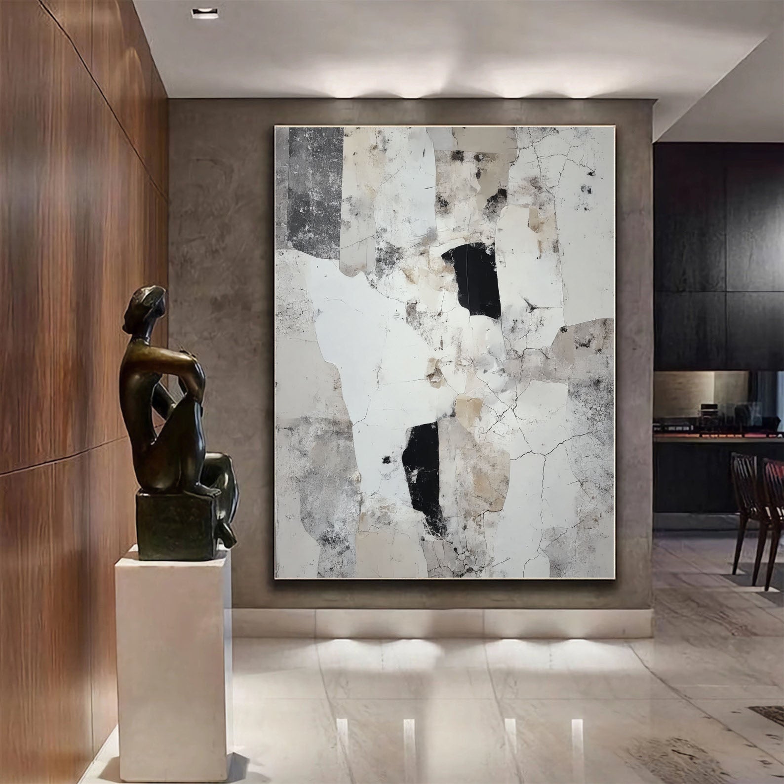 Textured Cracked Minimalism | Gray Patch