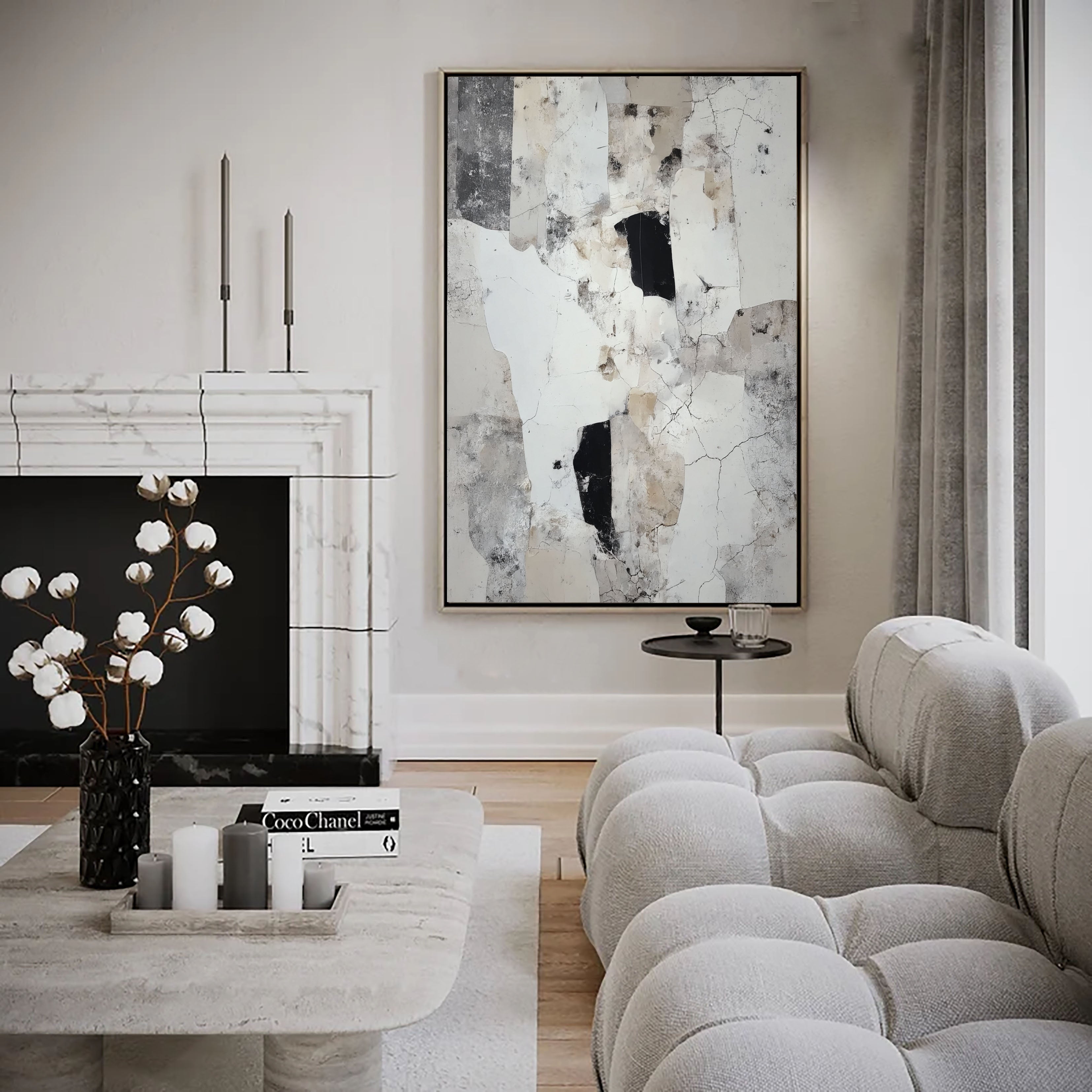 Textured Cracked Minimalism | Gray Patch