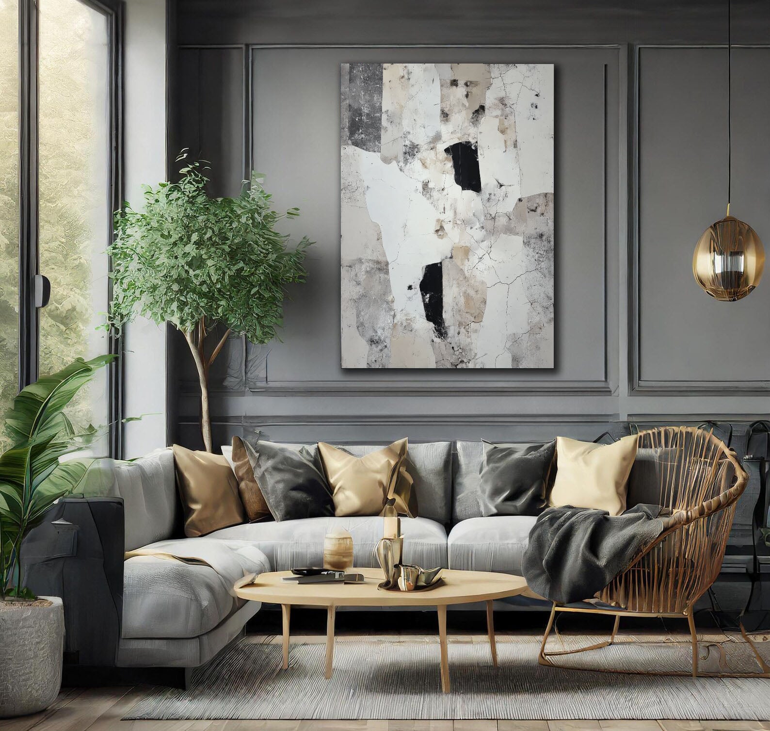 Textured Cracked Minimalism | Gray Patch