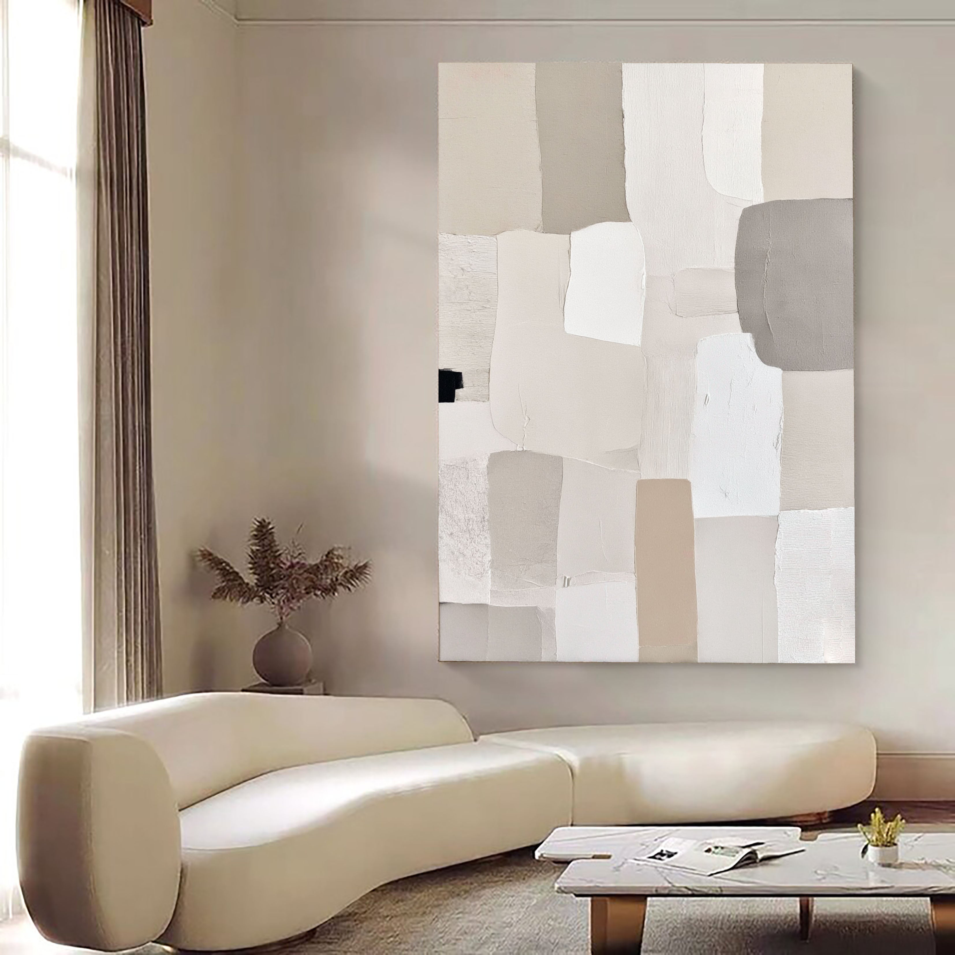 Textured Neutral Blocks | Gray Tones