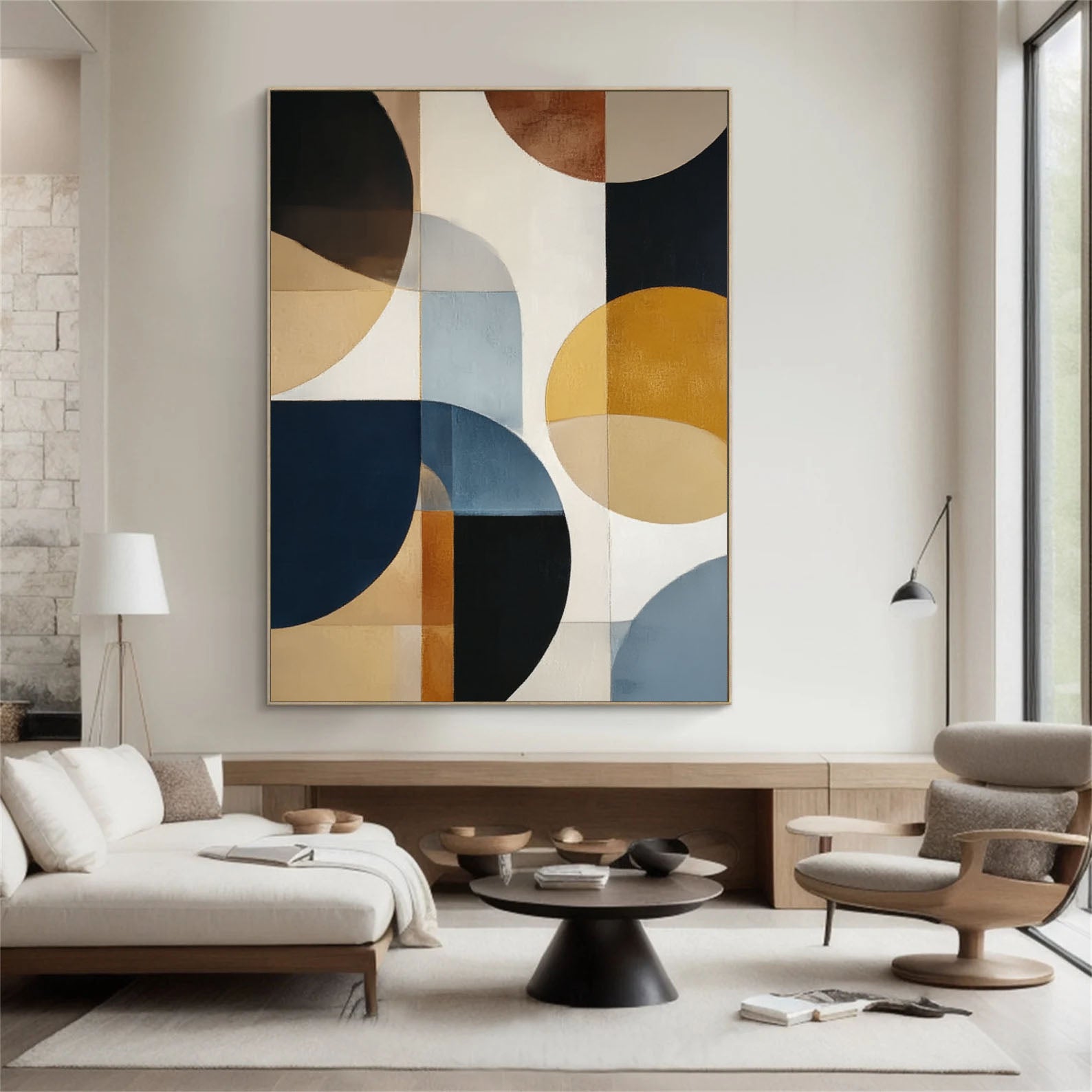 Geometric Circle Chic | Retro Hue