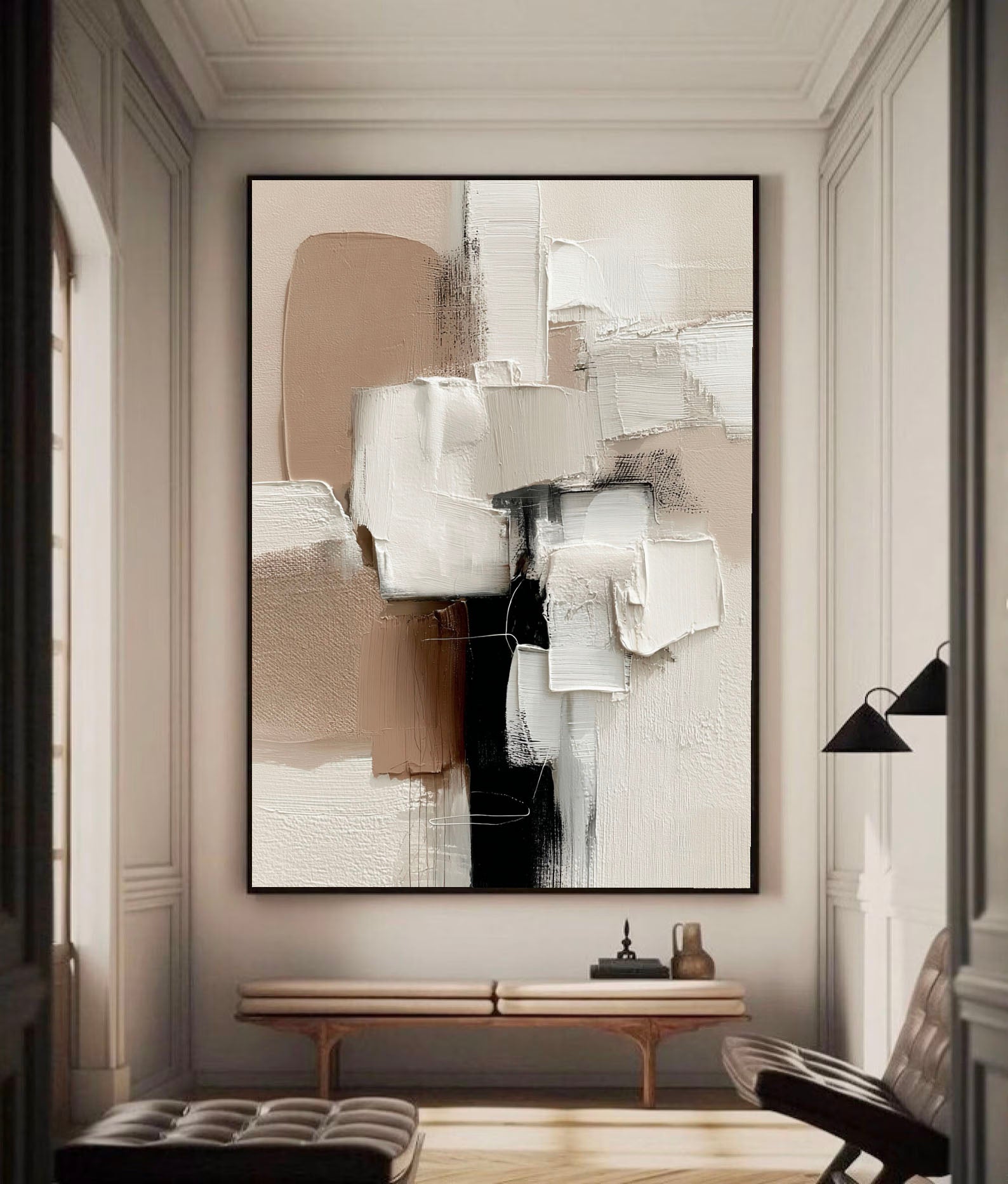 Textured Neutral Blocks | Ivory Noir