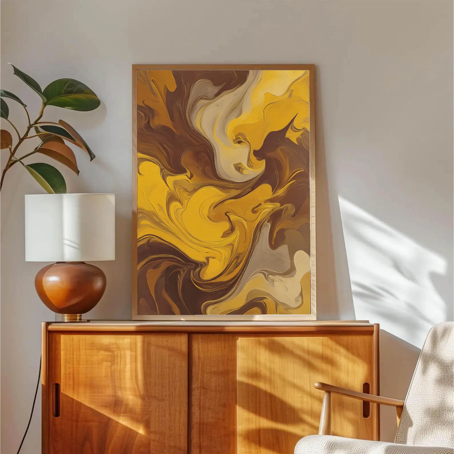 Textured Golden Surge | Amber Hues