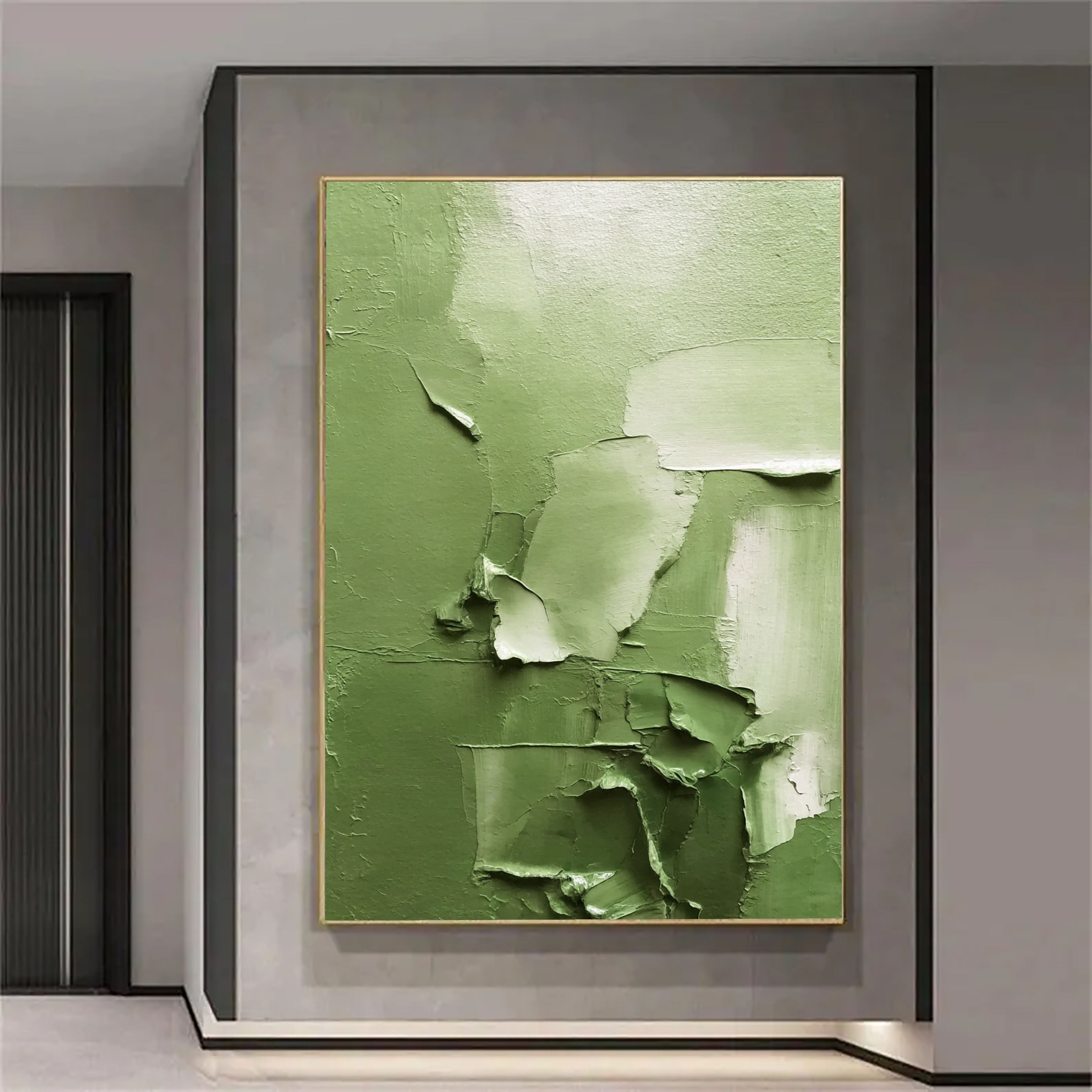 Textured Verdant Layers | Sage Ivory