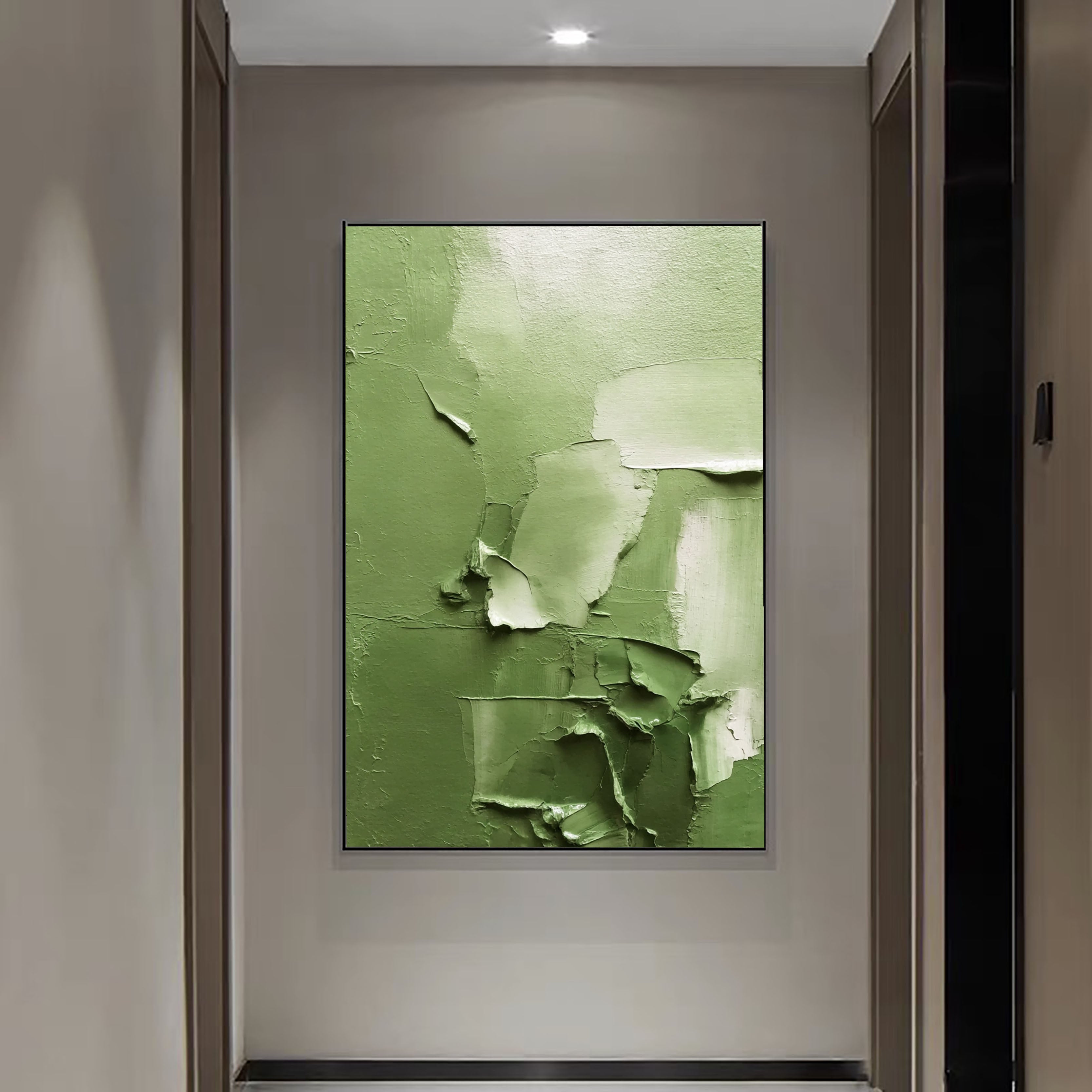 Textured Verdant Layers | Sage Ivory