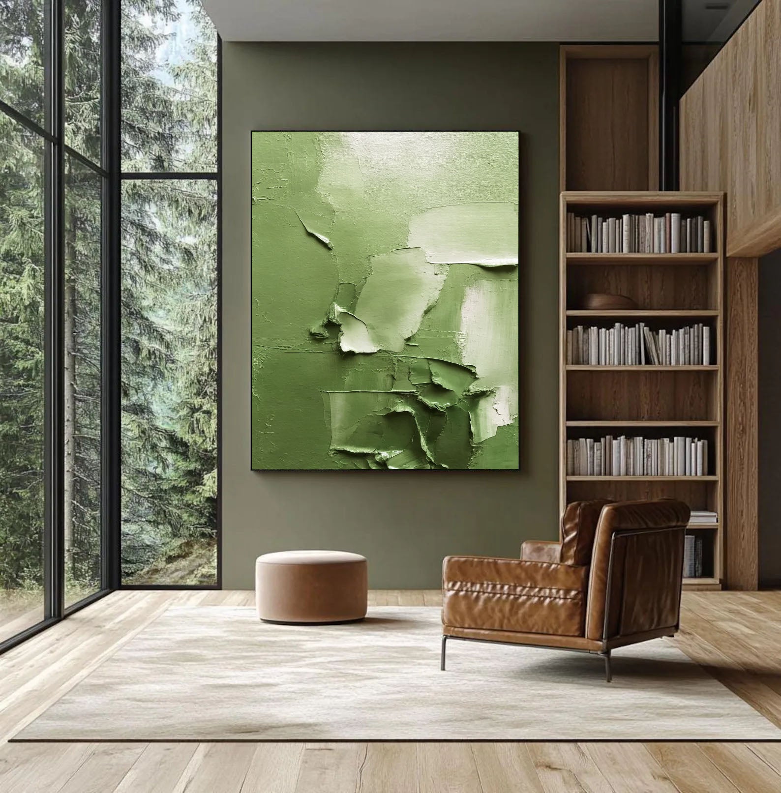 Textured Verdant Layers | Sage Ivory
