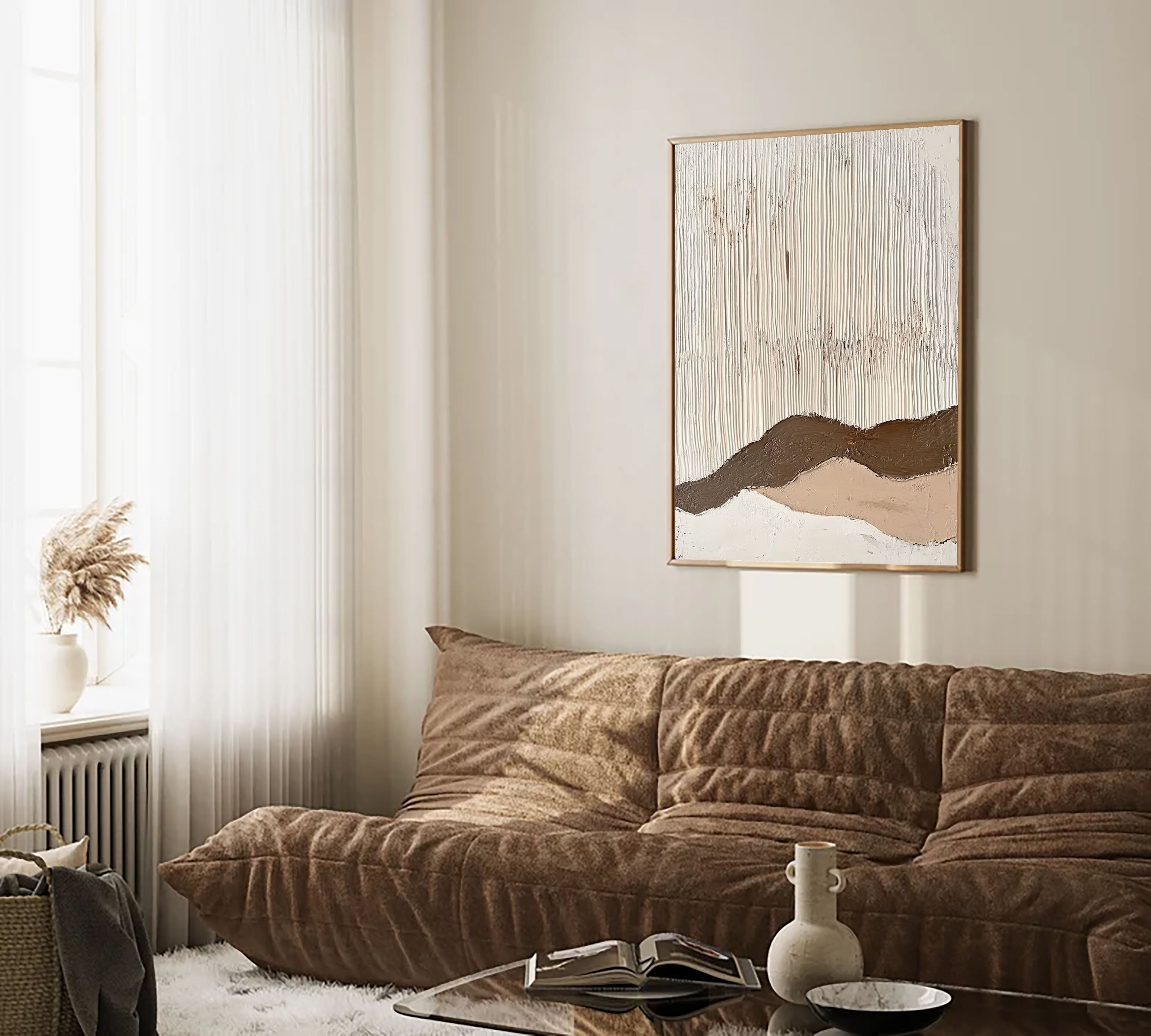 Textured Linear Peaks | Earth Tones