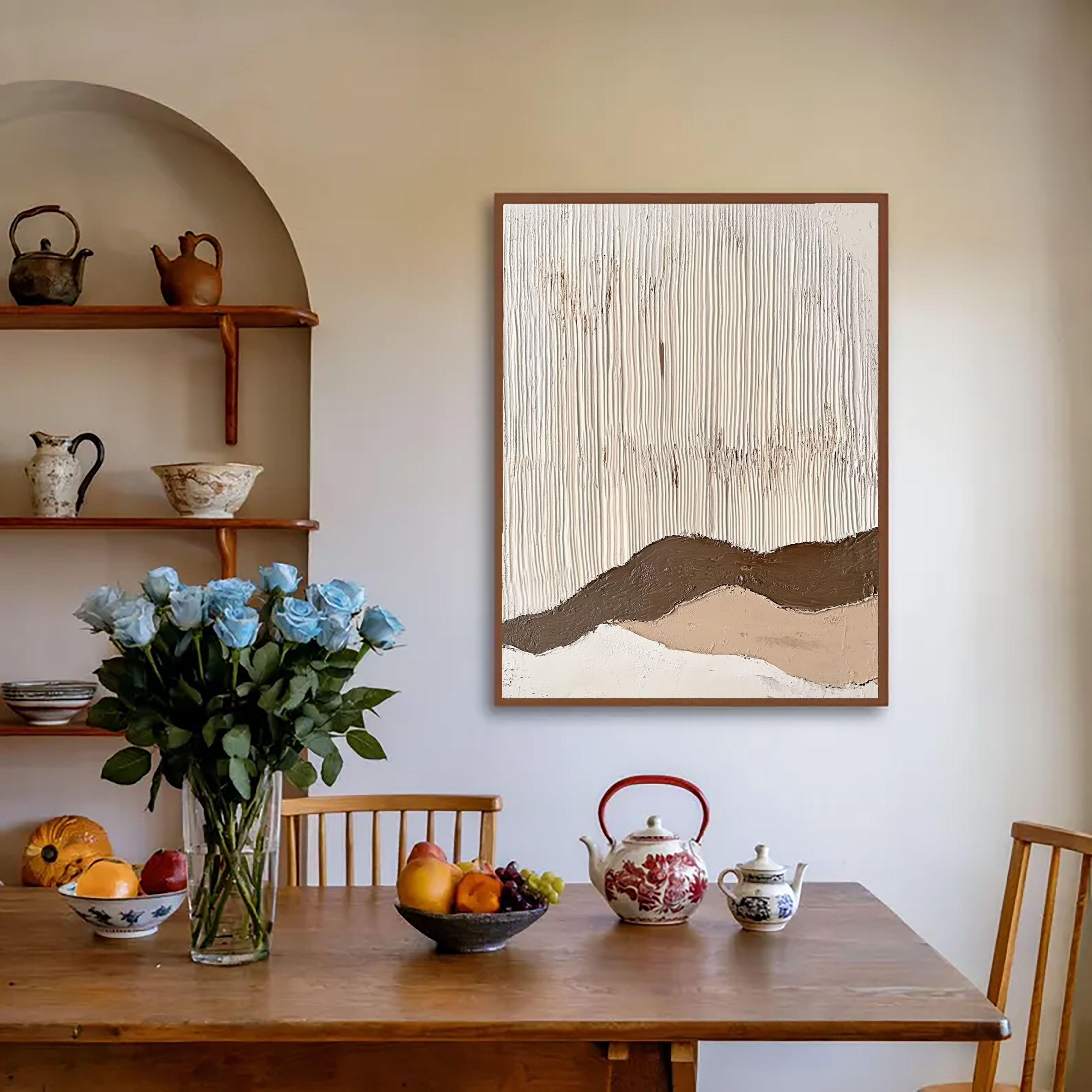 Textured Linear Peaks | Earth Tones