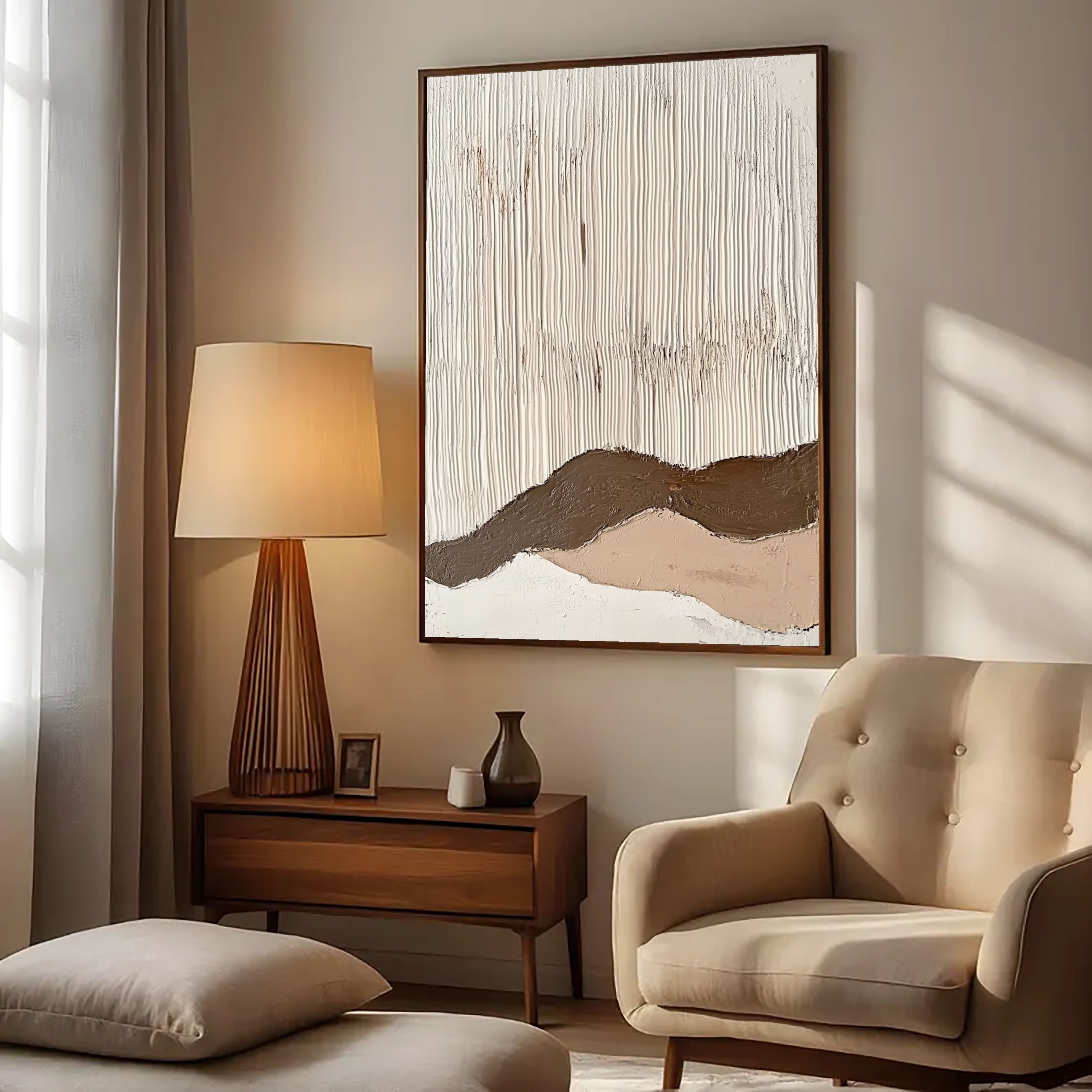 Textured Linear Peaks | Earth Tones