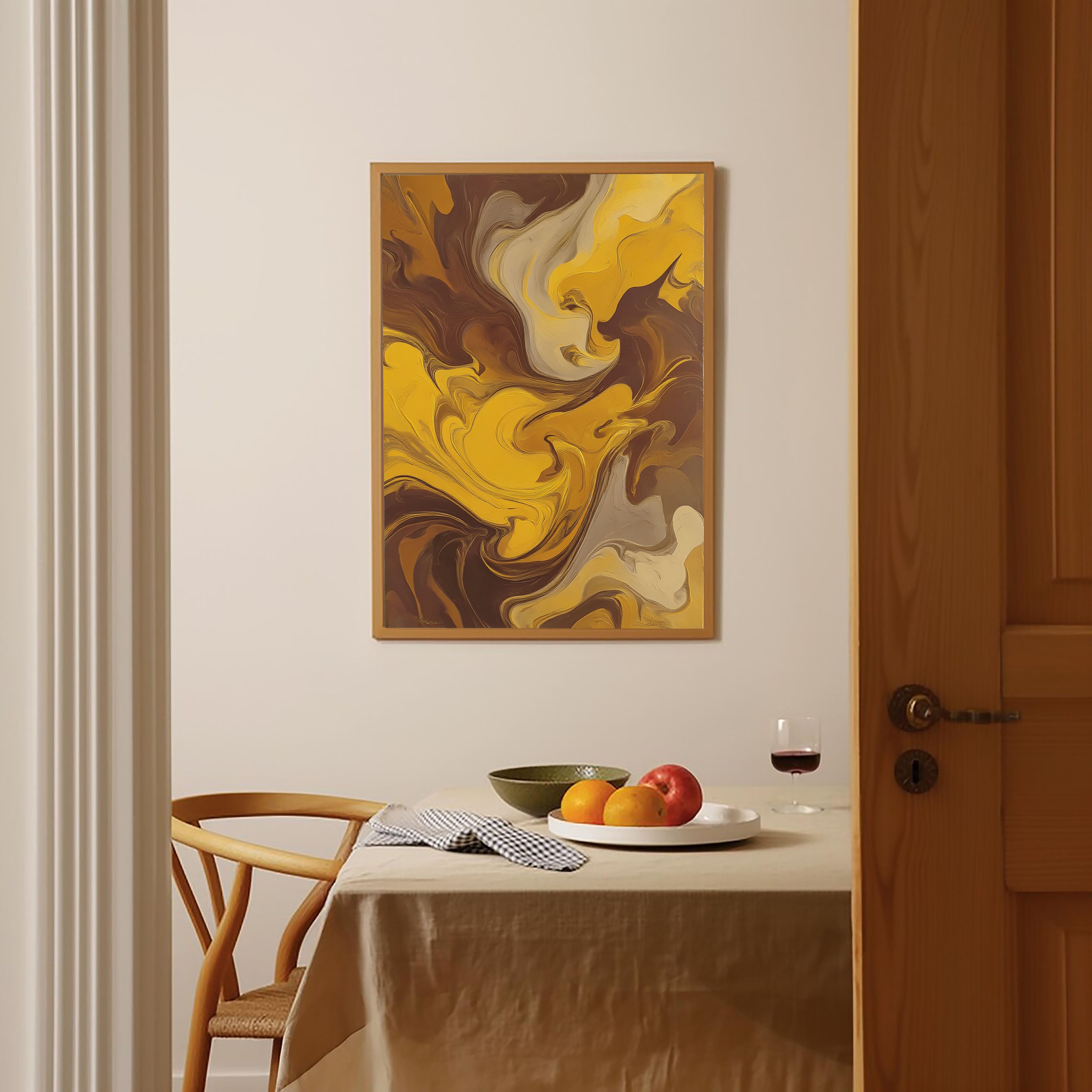 Textured Golden Surge | Amber Hues