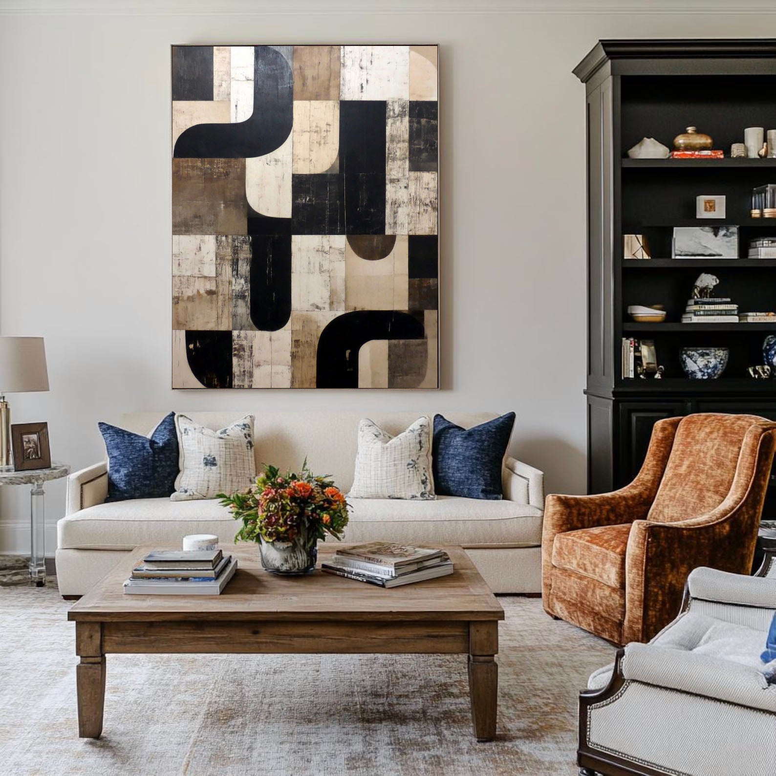 Textured Geometric Chic | Neutral Curve