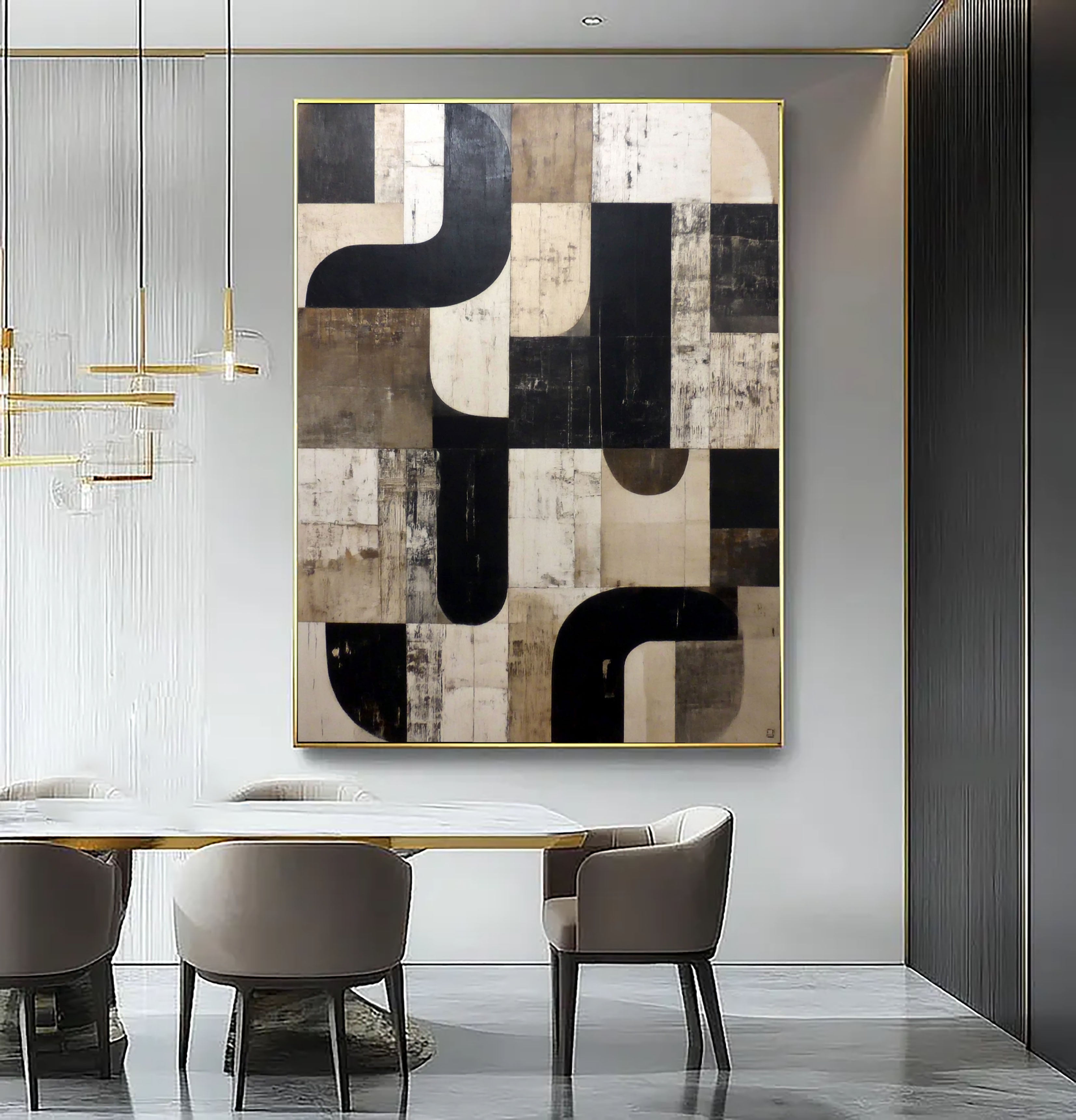 Textured Geometric Chic | Neutral Curve