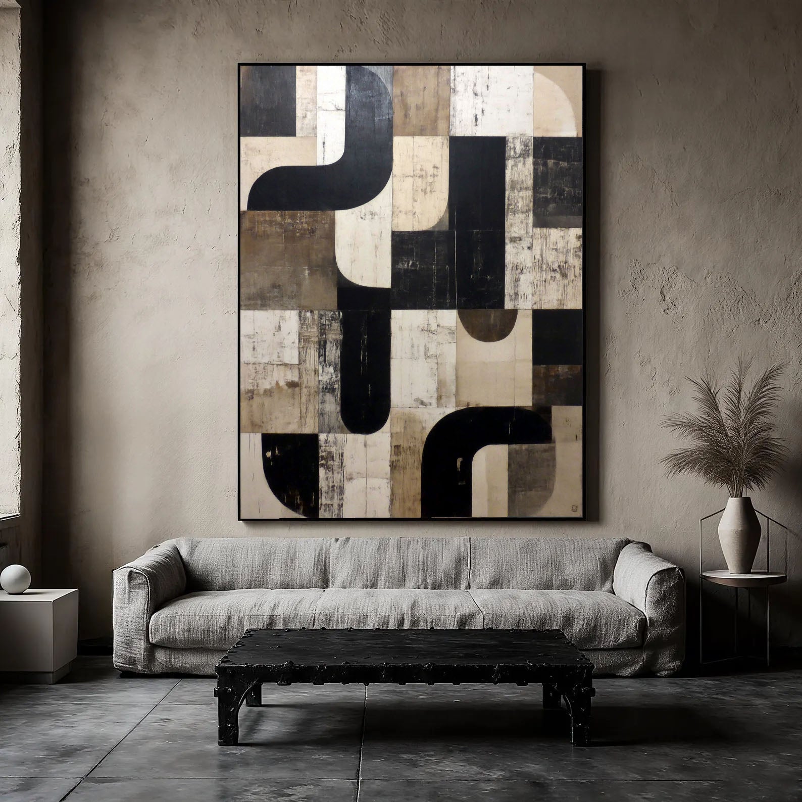 Textured Geometric Chic | Neutral Curve