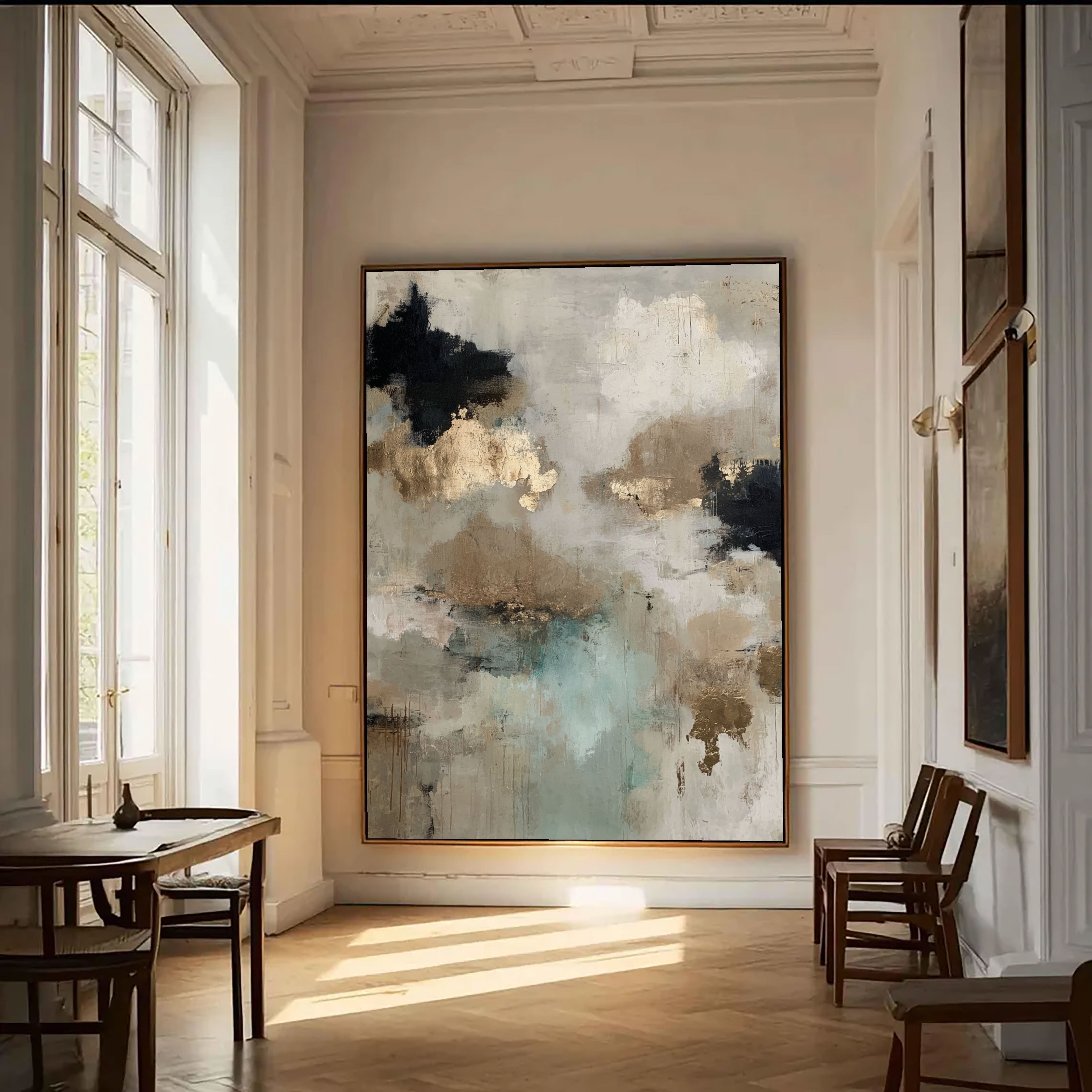 Textured Gilded Clouds | Mint Noir