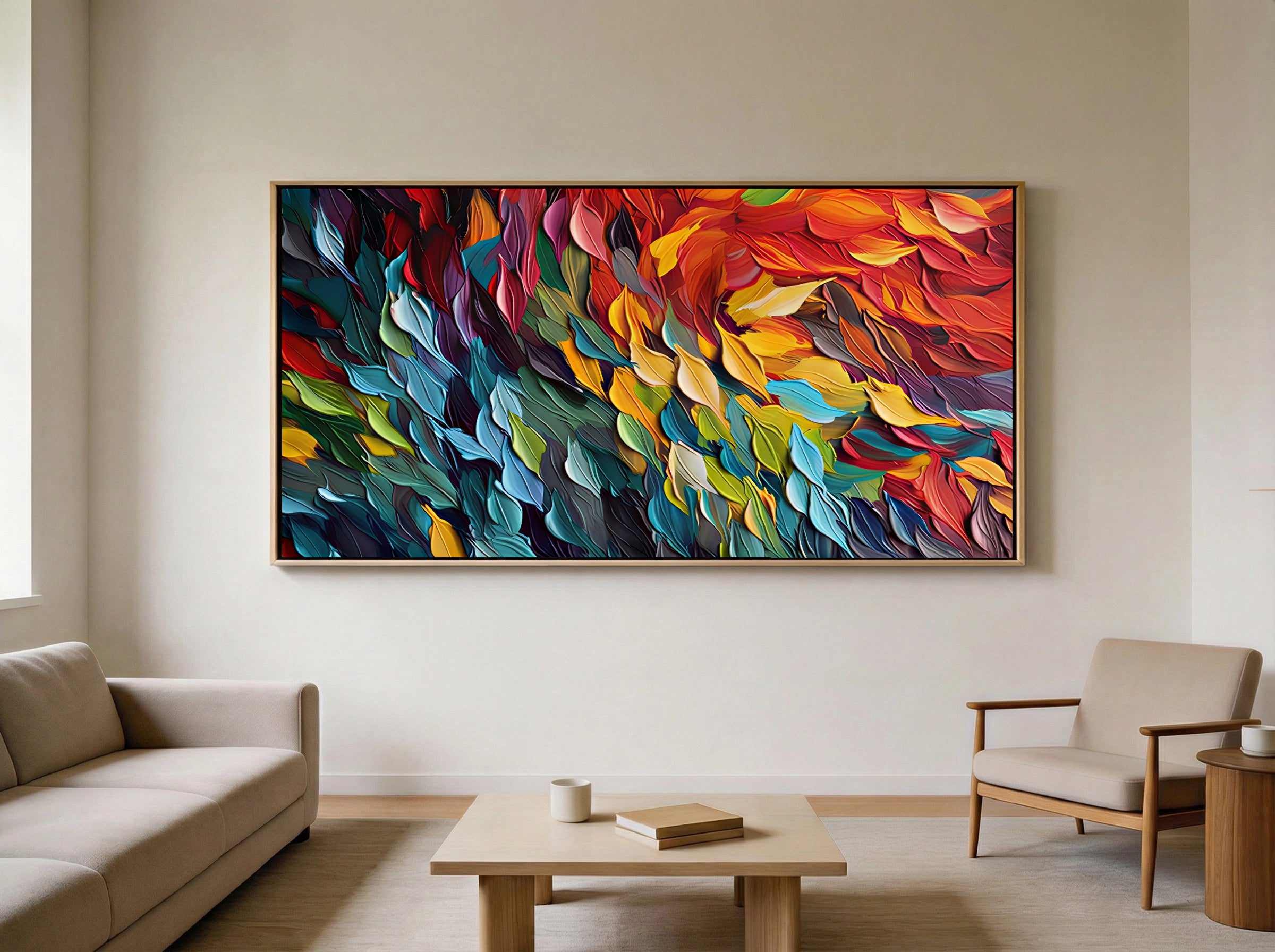 Textured Feather Splendor | Vivid Hues