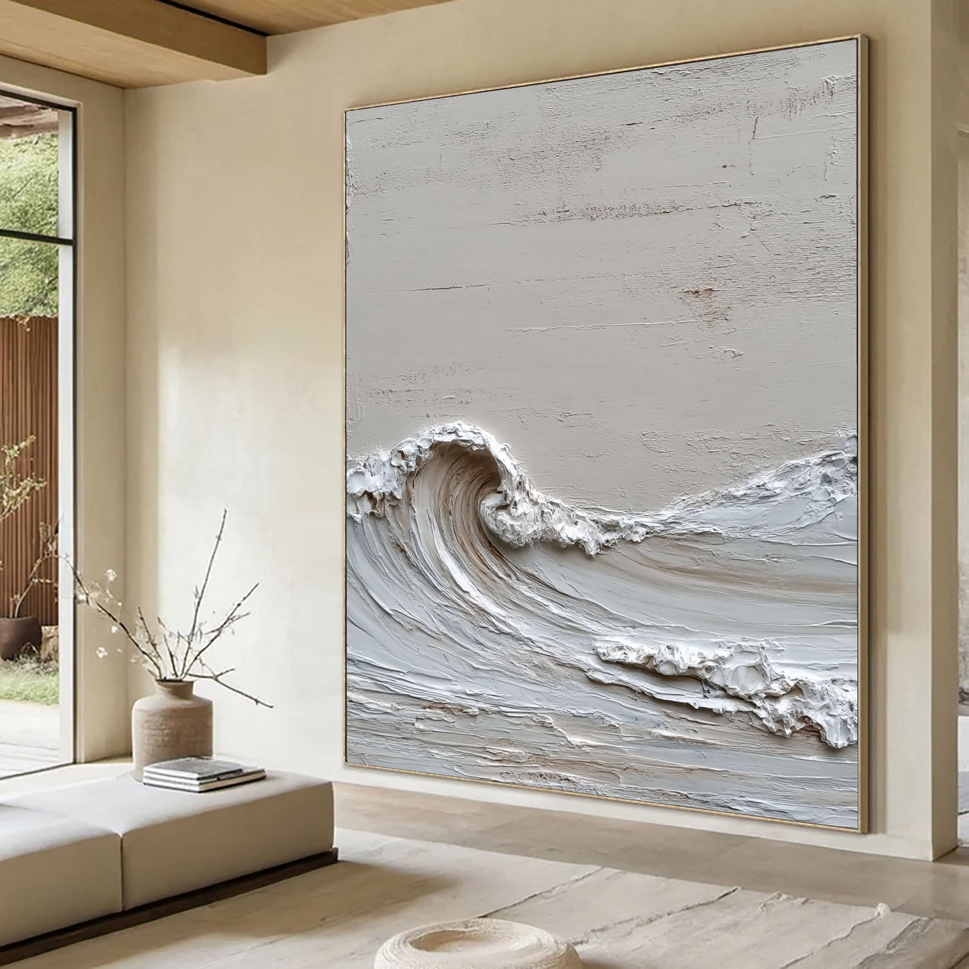 Textured Wave Splendor | Cream Crests