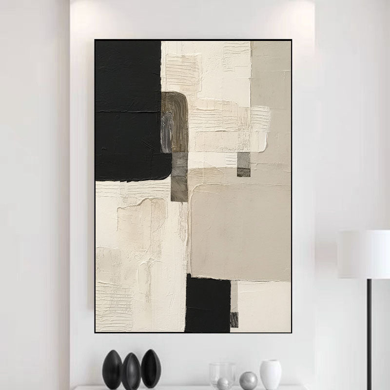Textured Geometric Sophistication | Monochrome Blocks
