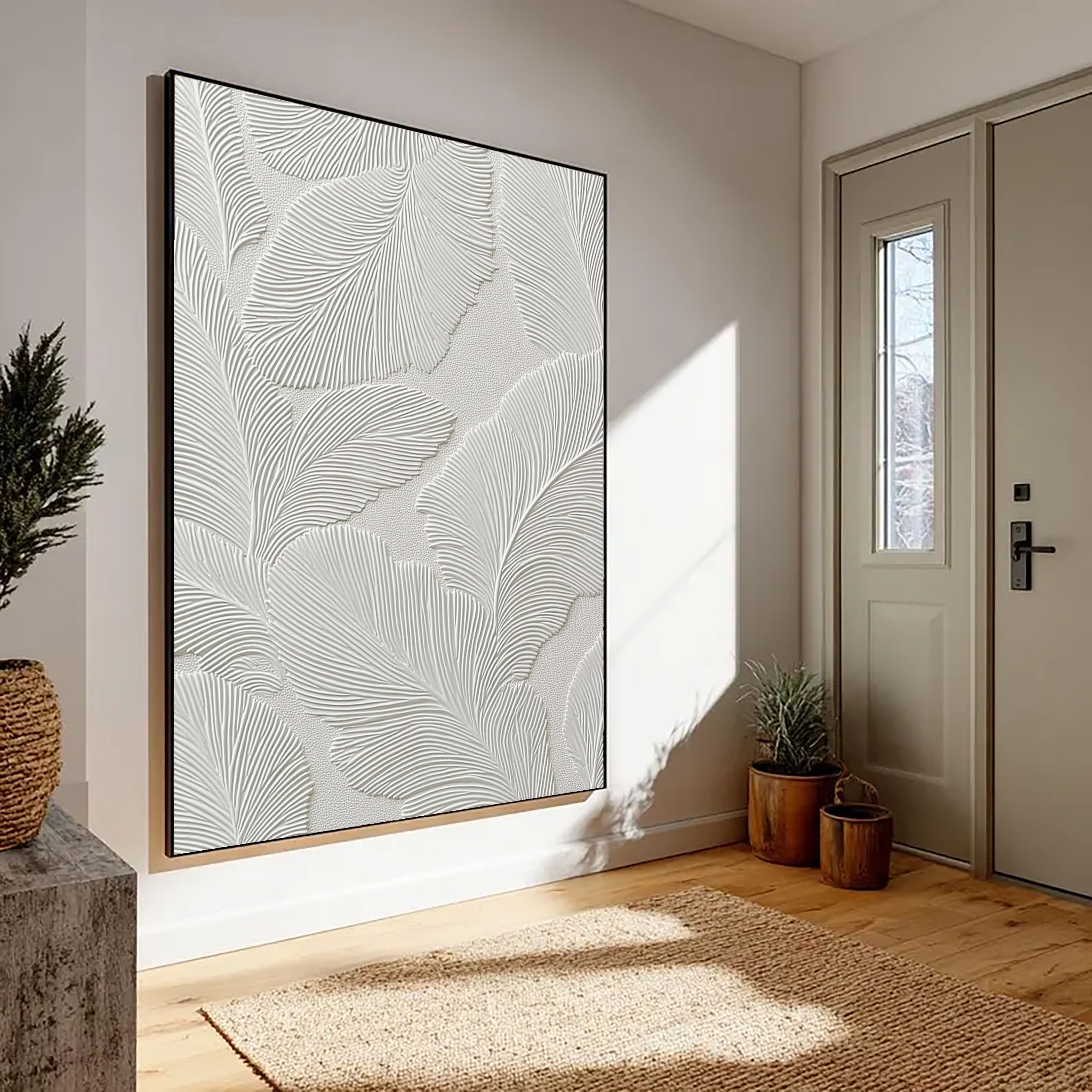 Textured Feather Grace | Ivory White