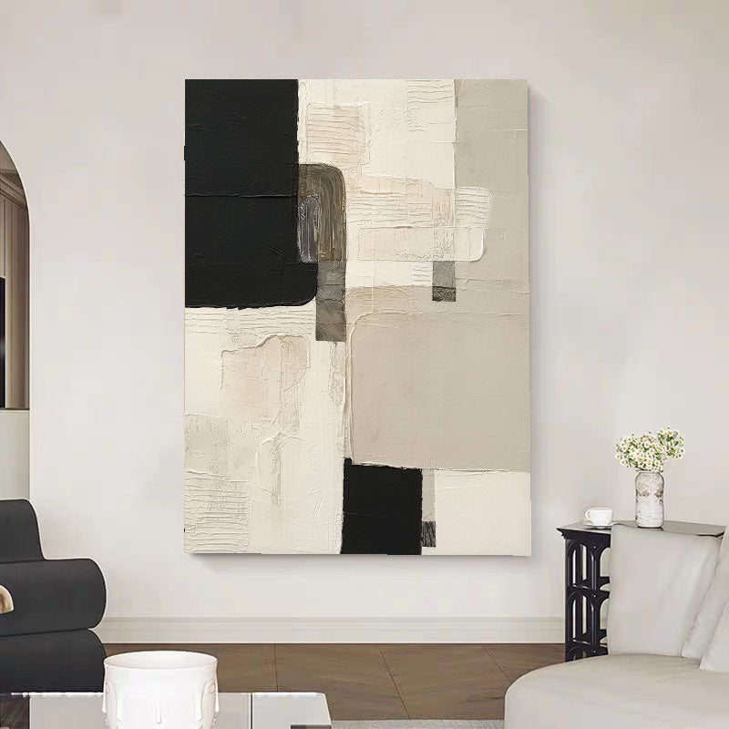 Textured Geometric Sophistication | Monochrome Blocks