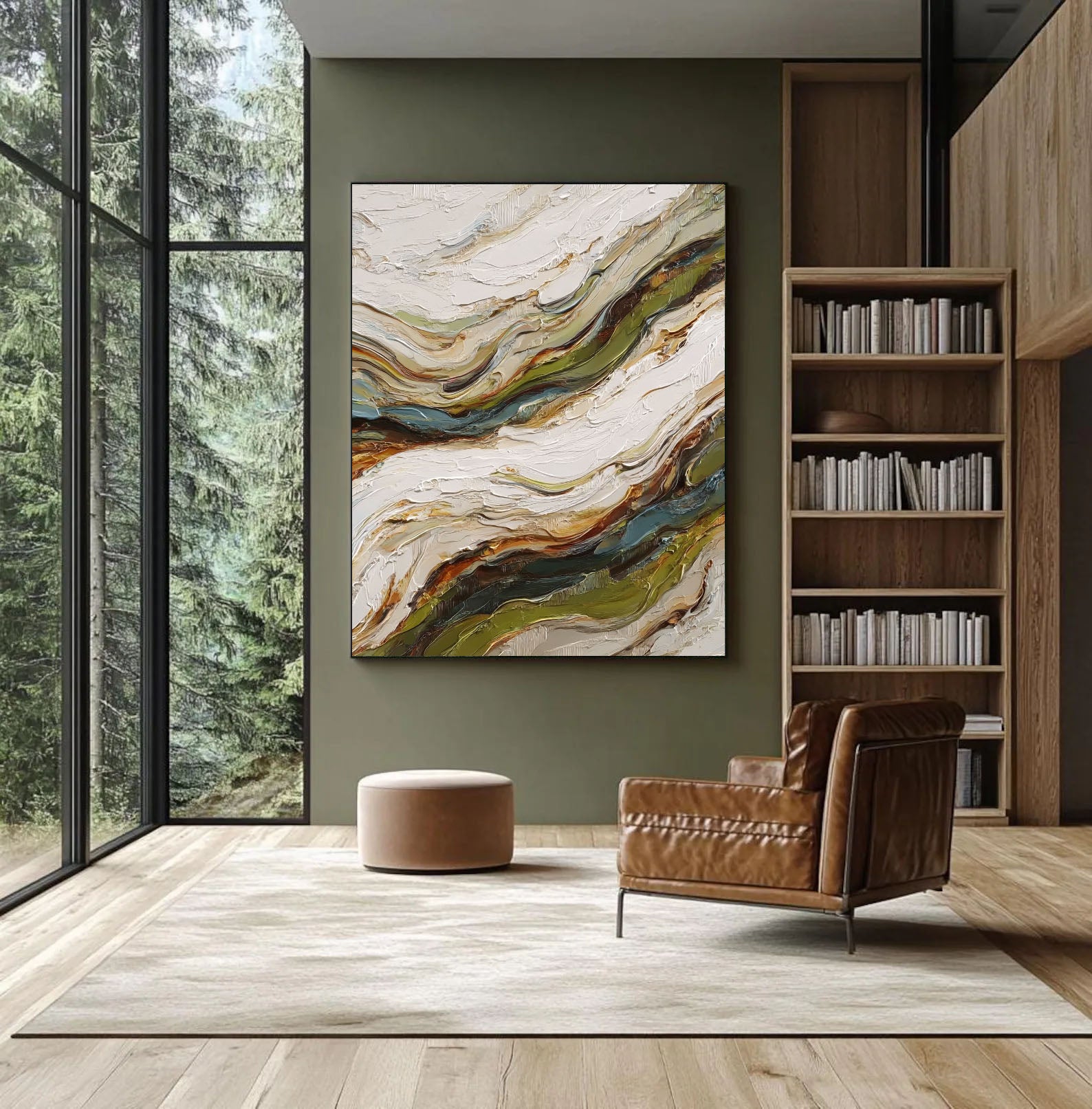 Textured Swirl Opulence | Earthy Hues