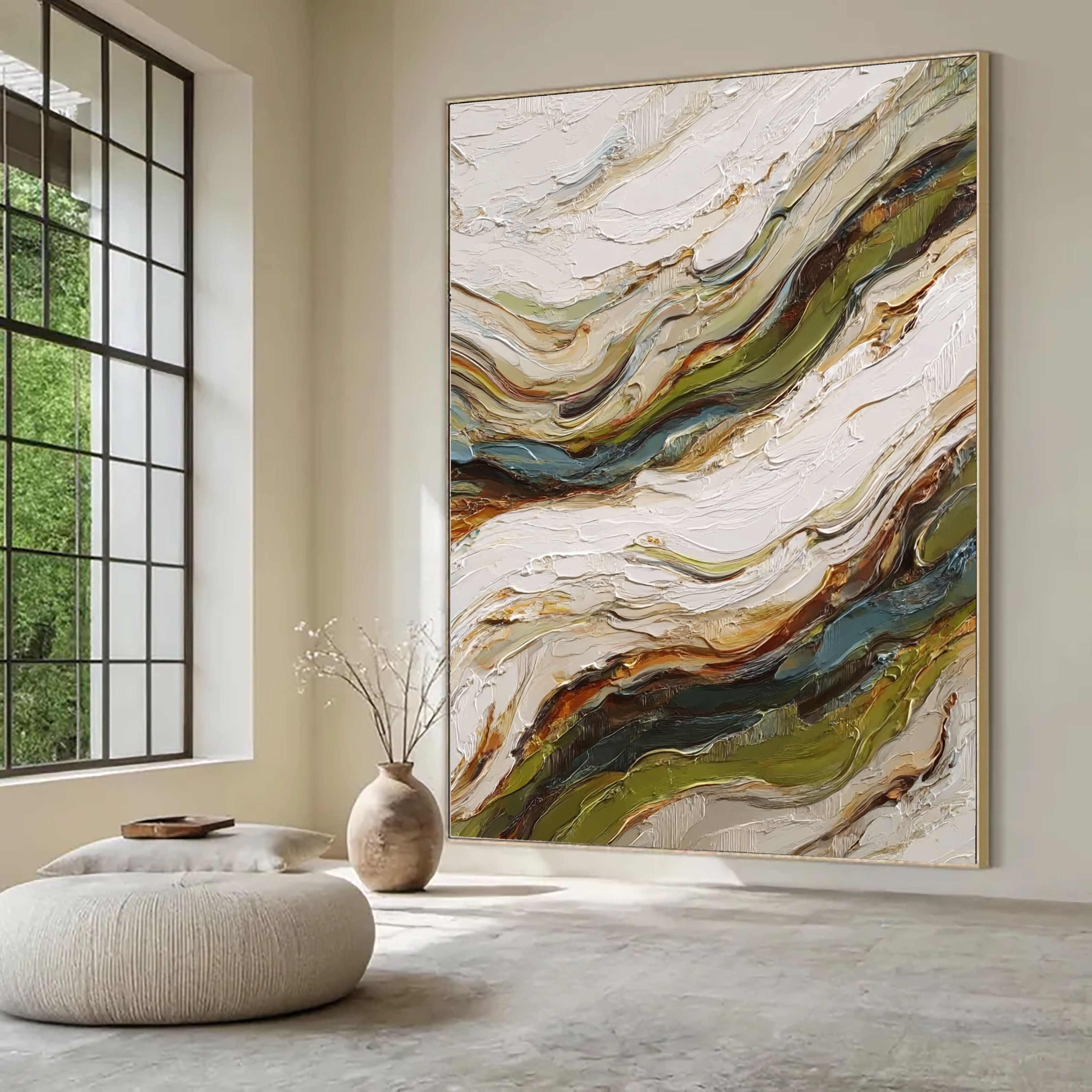 Textured Swirl Opulence | Earthy Hues