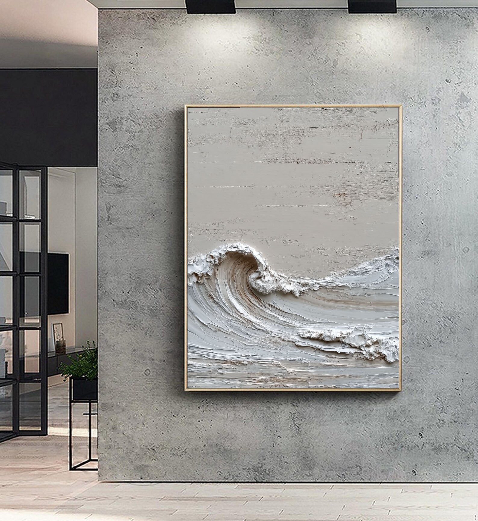 Textured Wave Splendor | Cream Crests