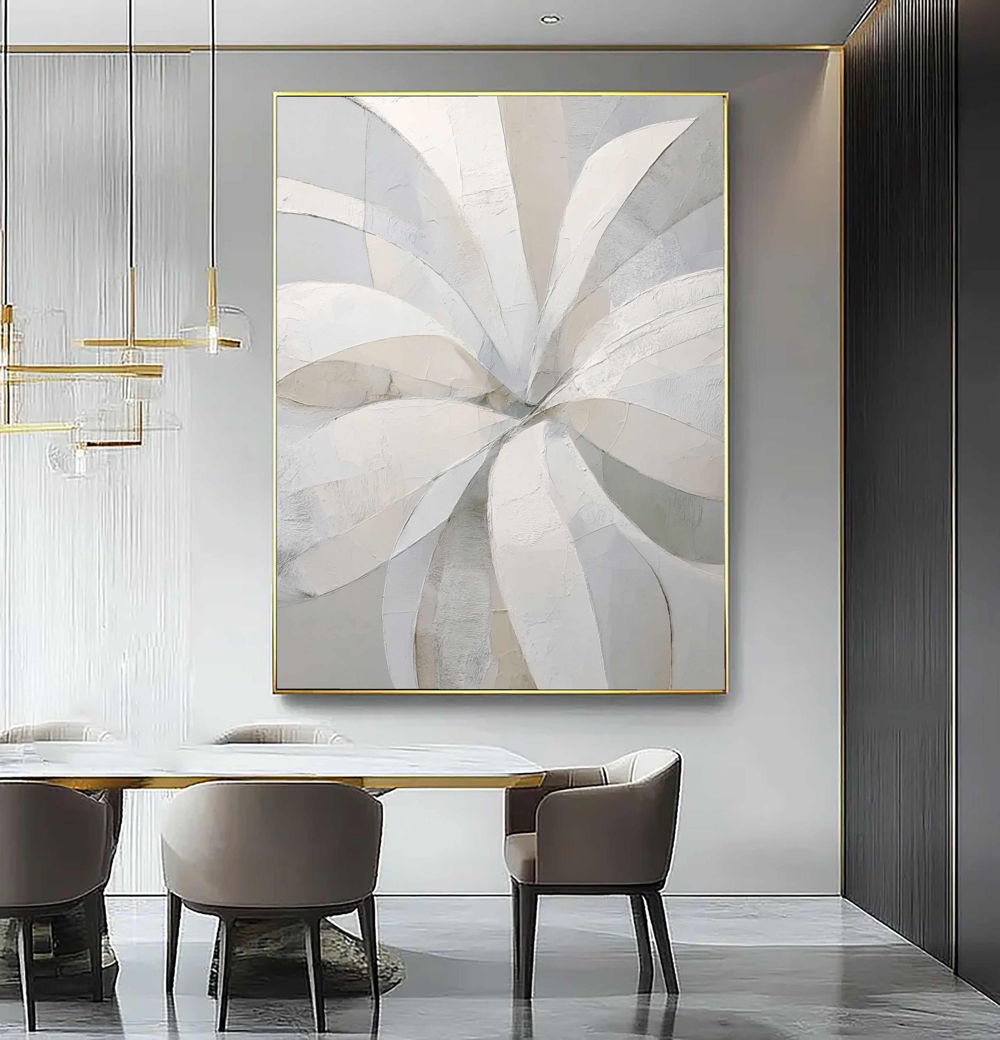 Textured Floral Minimalism | Grey Petals