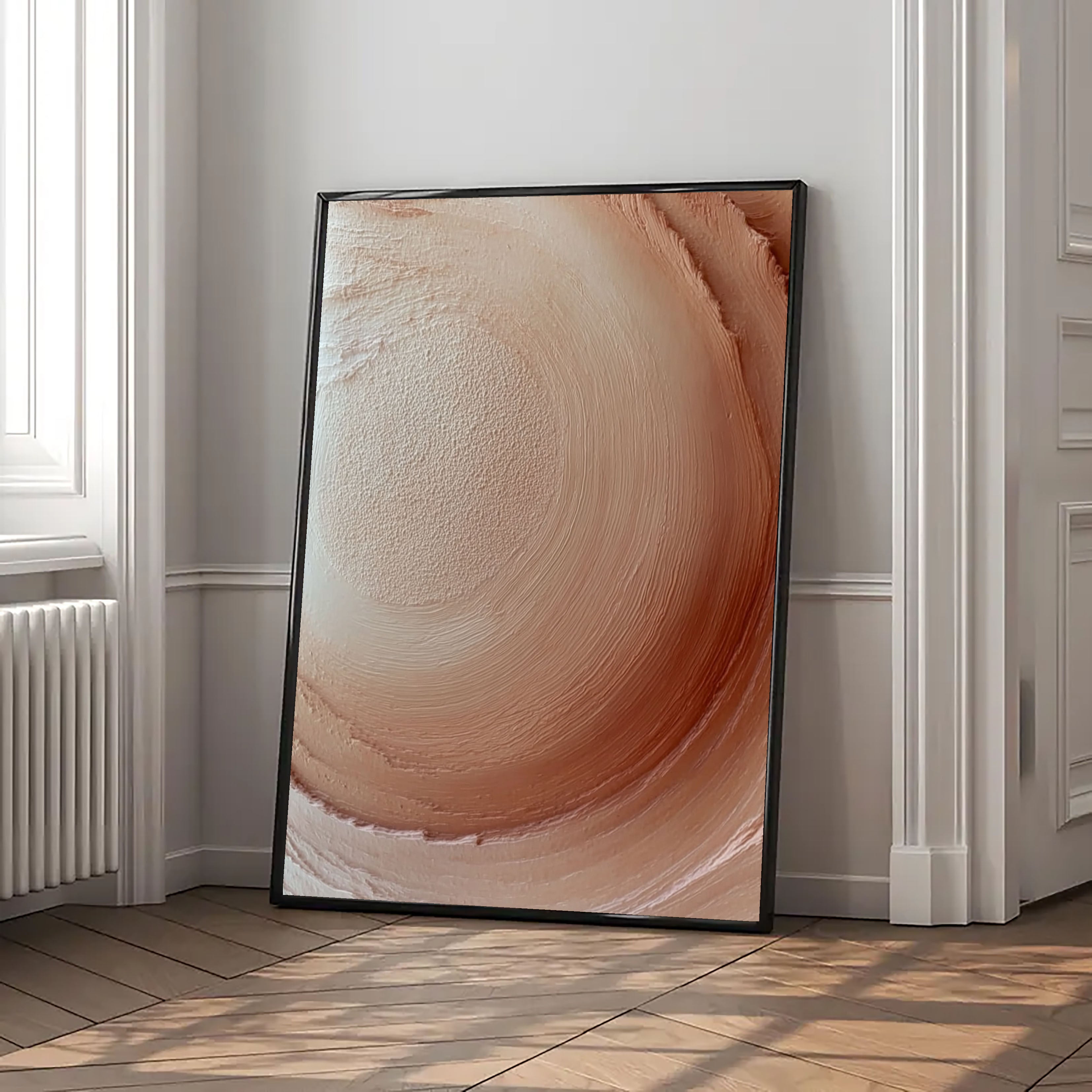 Textured Spiral Warmth | Blush Beige