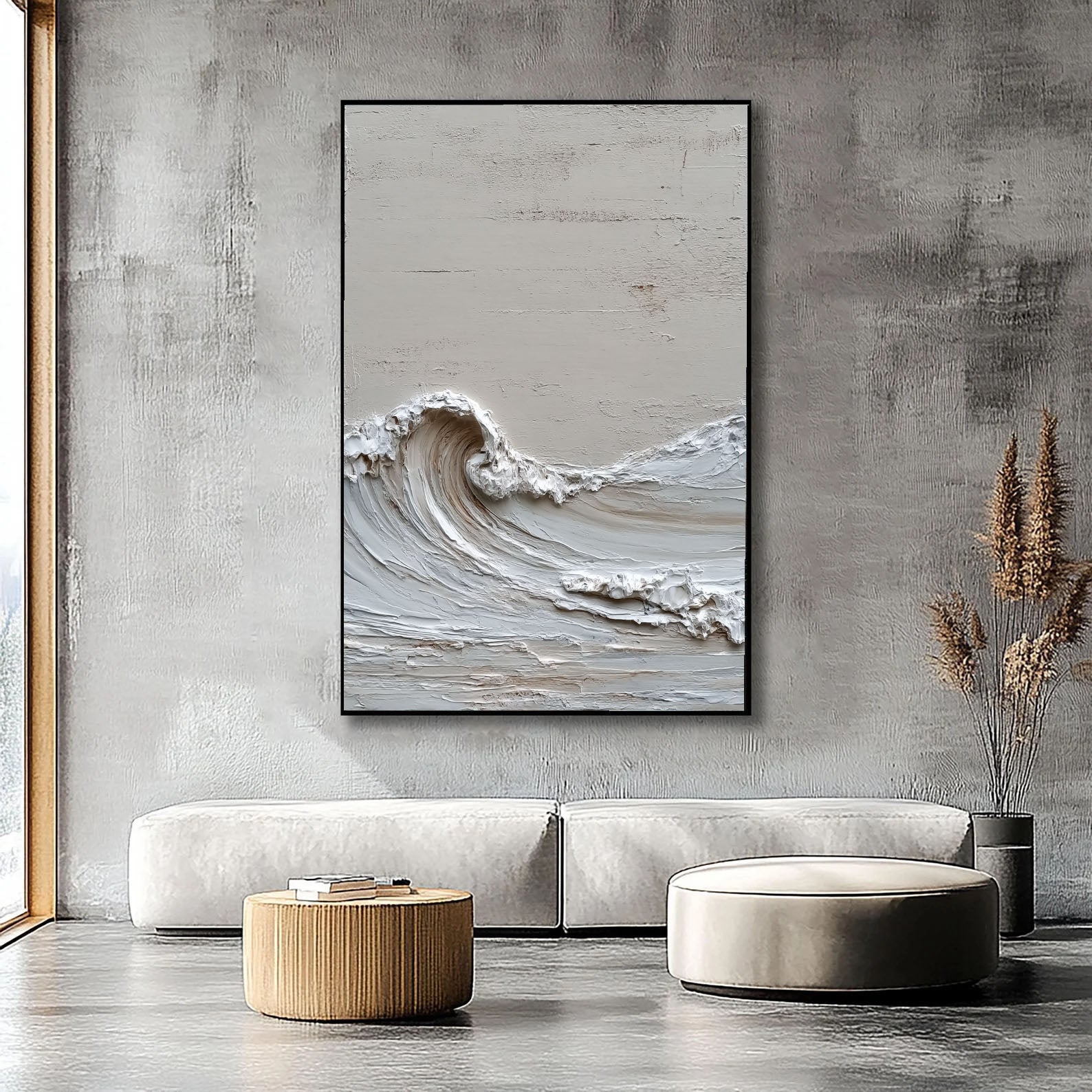 Textured Wave Splendor | Cream Crests