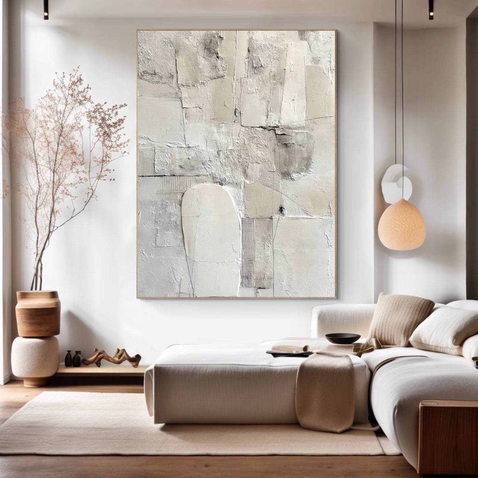 Textured Abstract Serenity | Grey Layers