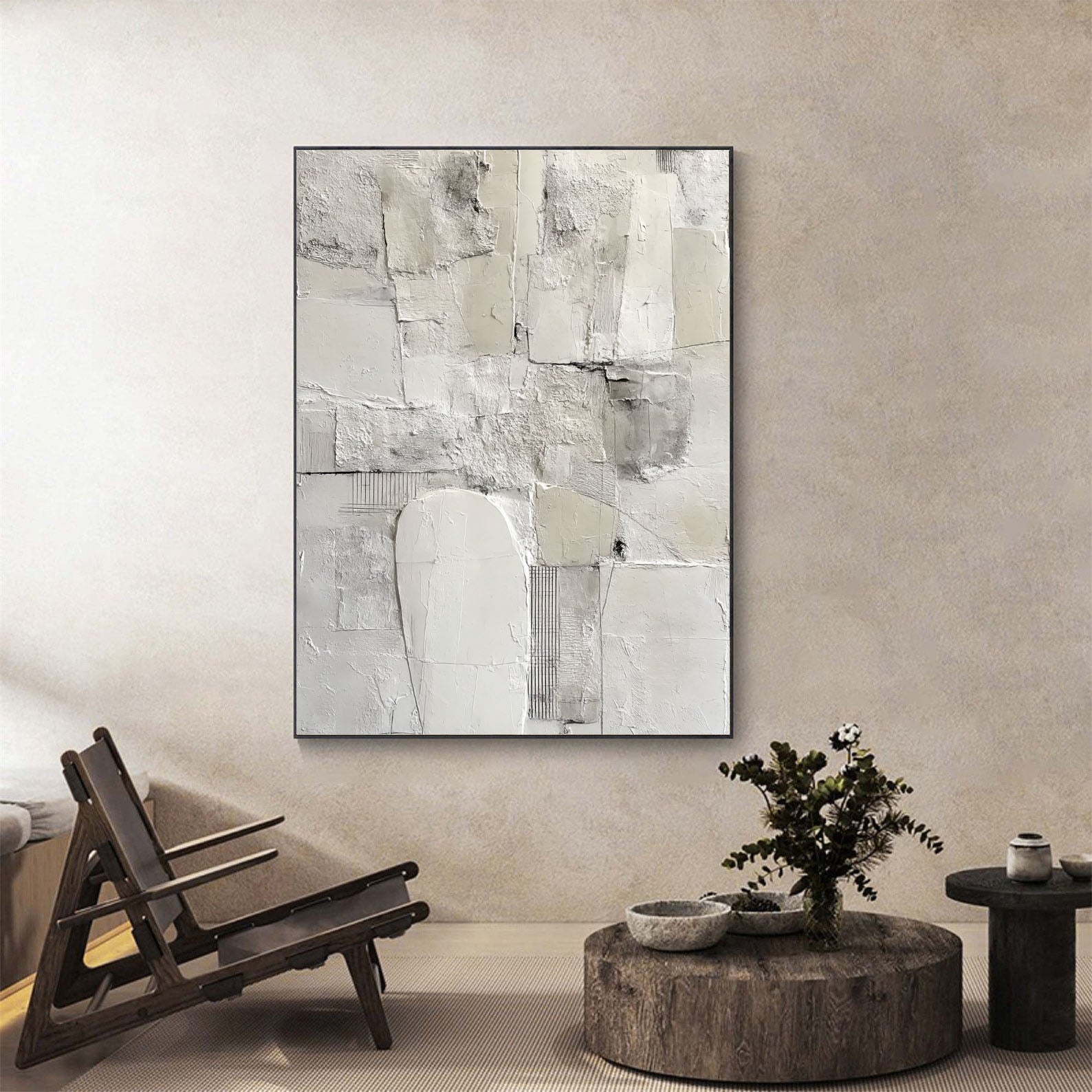 Textured Abstract Serenity | Grey Layers