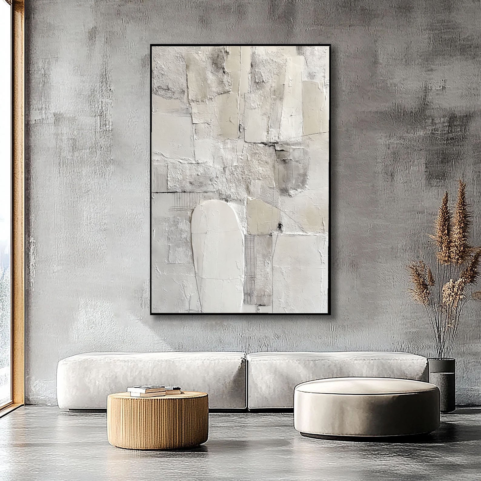 Textured Abstract Serenity | Grey Layers