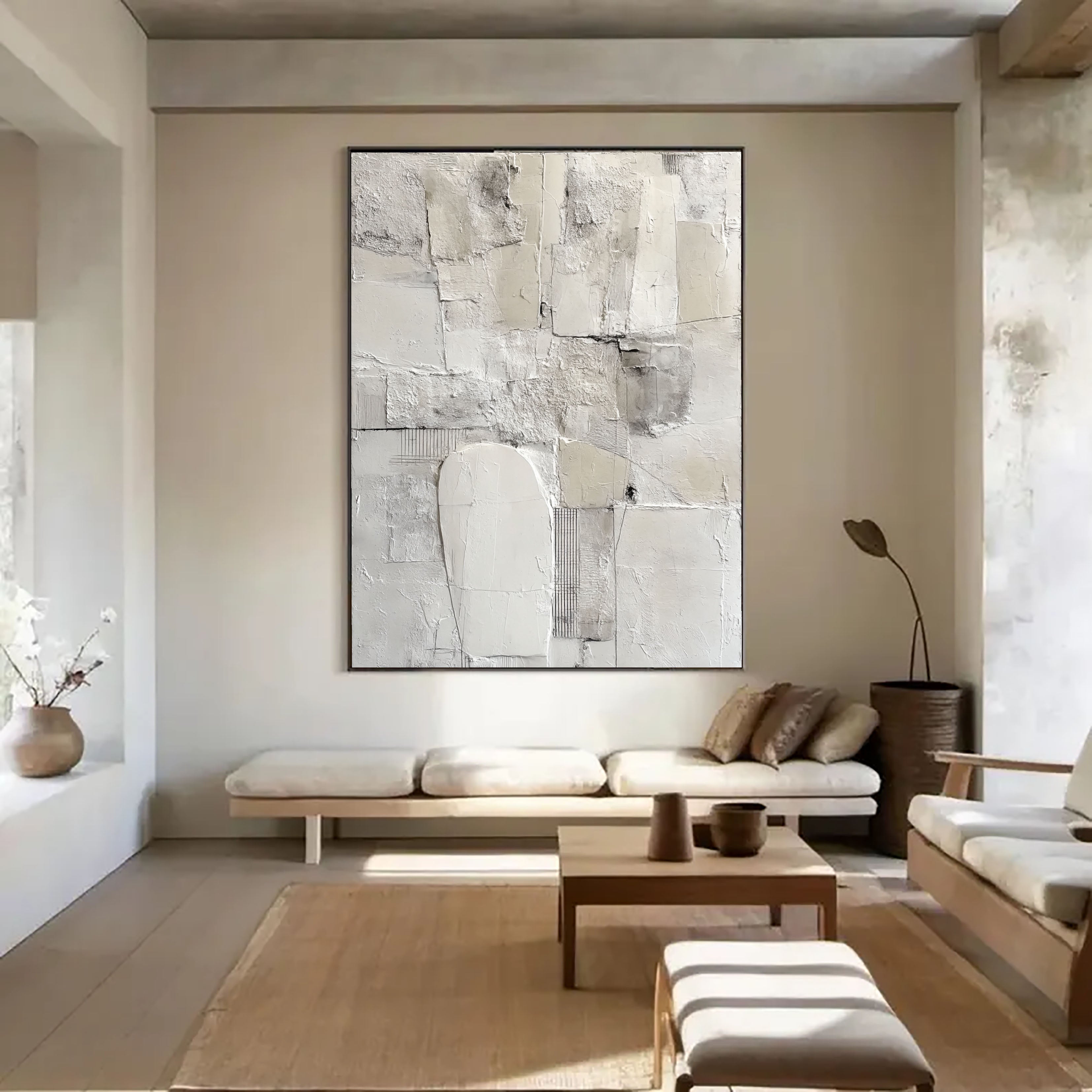 Textured Abstract Serenity | Grey Layers