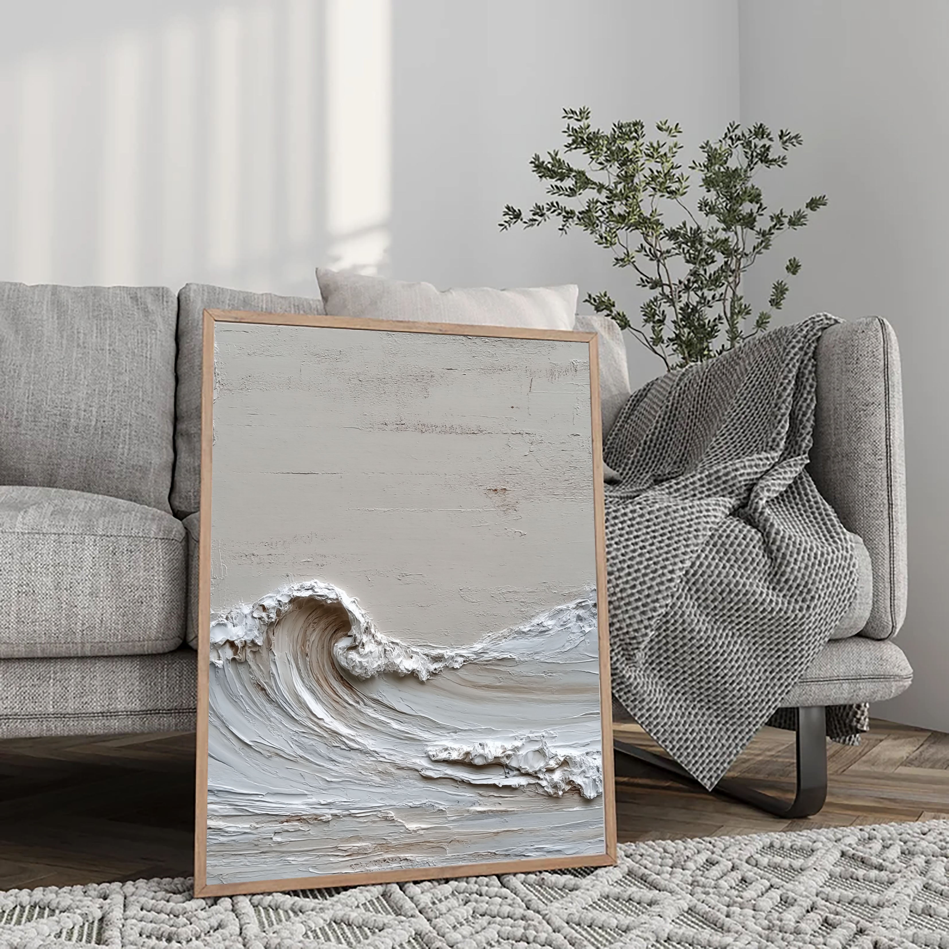 Textured Wave Splendor | Cream Crests