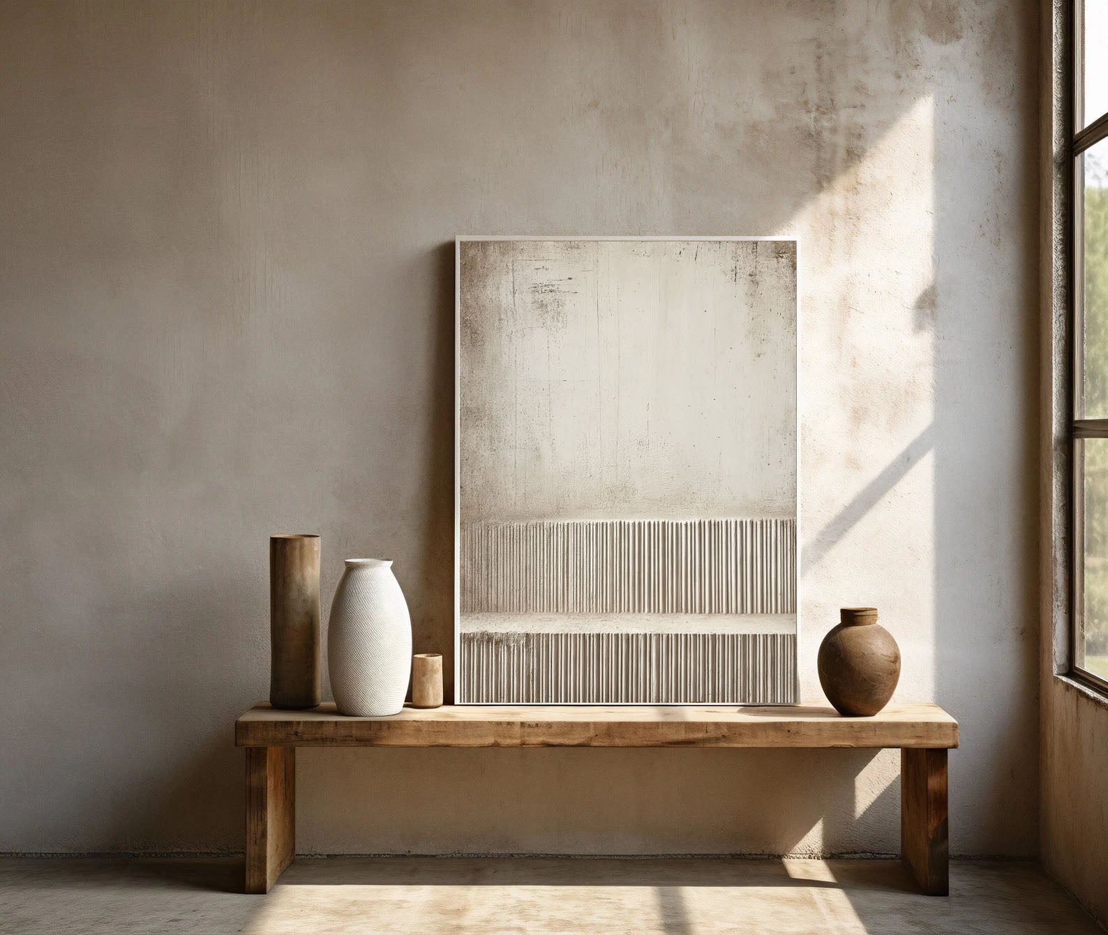 Textured Minimalist Elegance | Neutral Lines