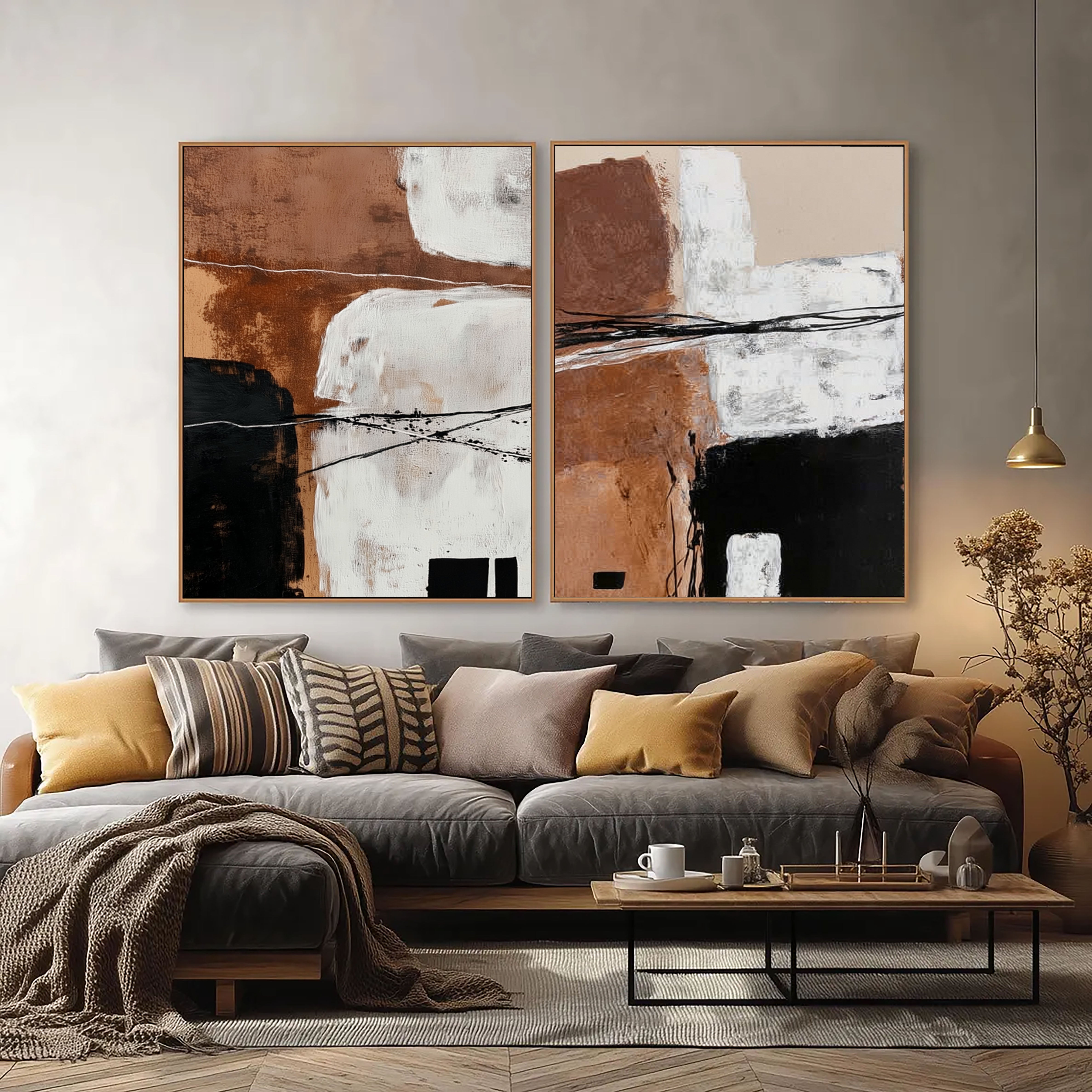Earthy Tones Abstract | Bold Contrast