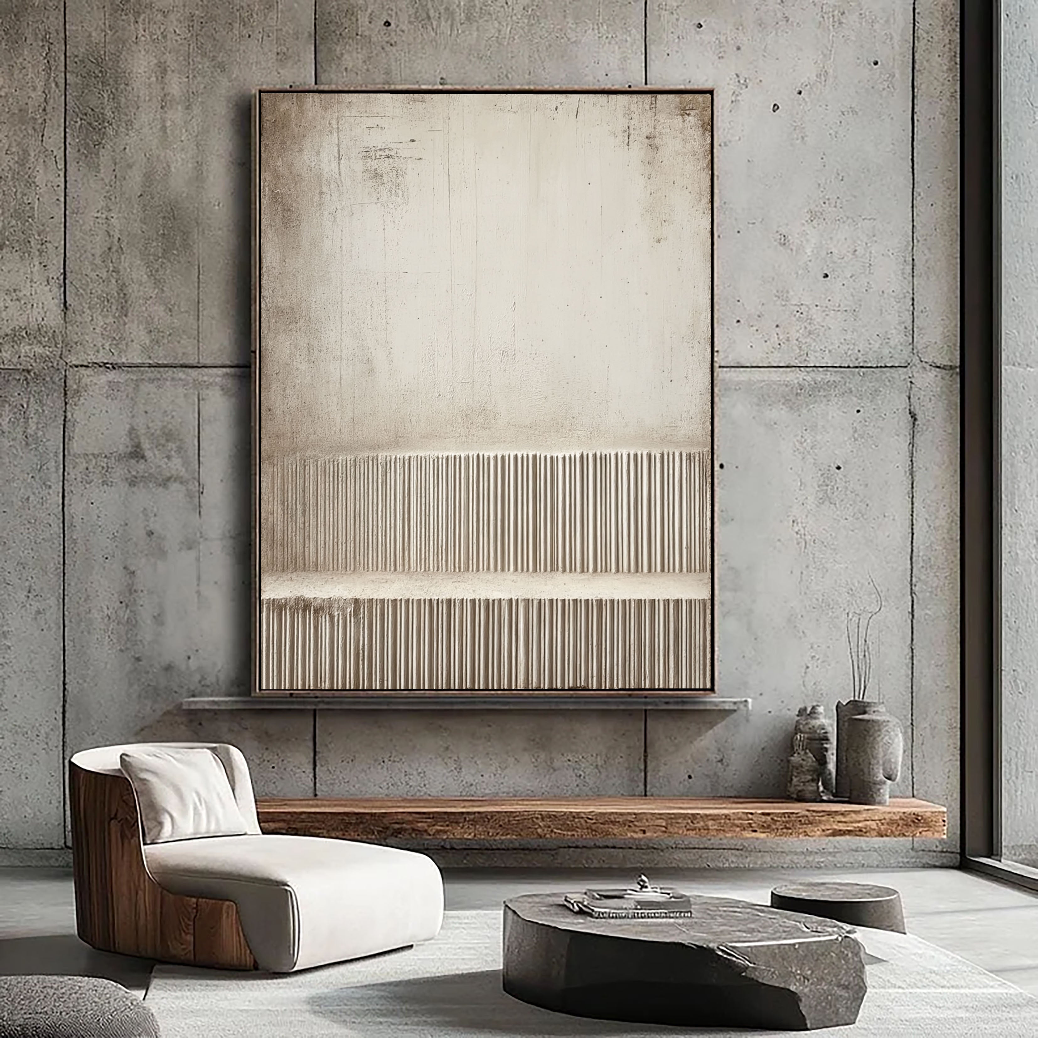 Textured Minimalist Elegance | Neutral Lines