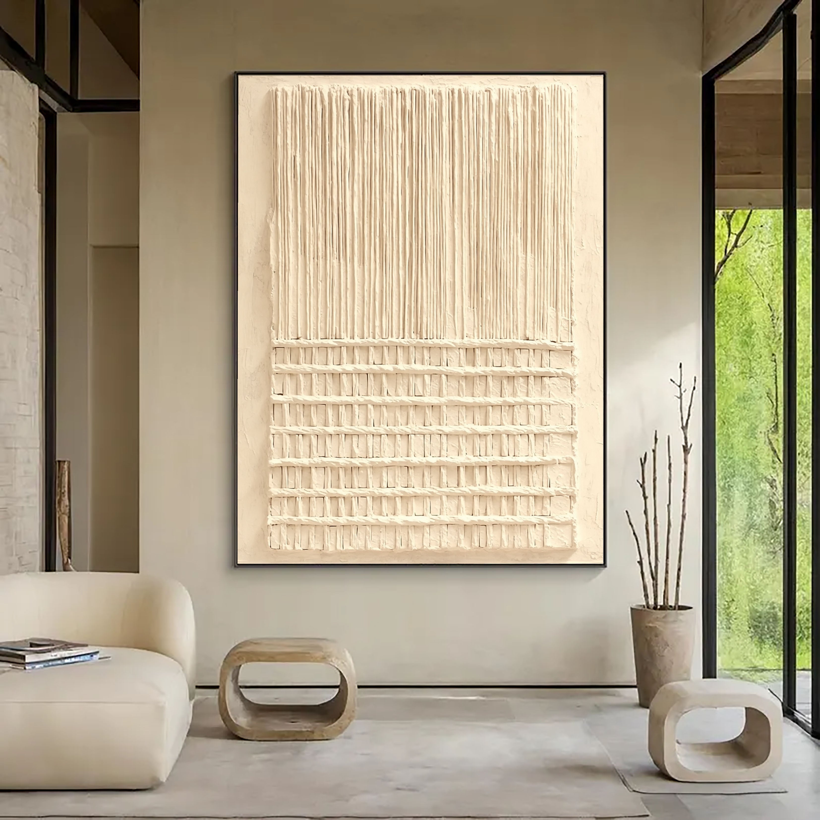 Woven Textured Minimalism | Cream Weave
