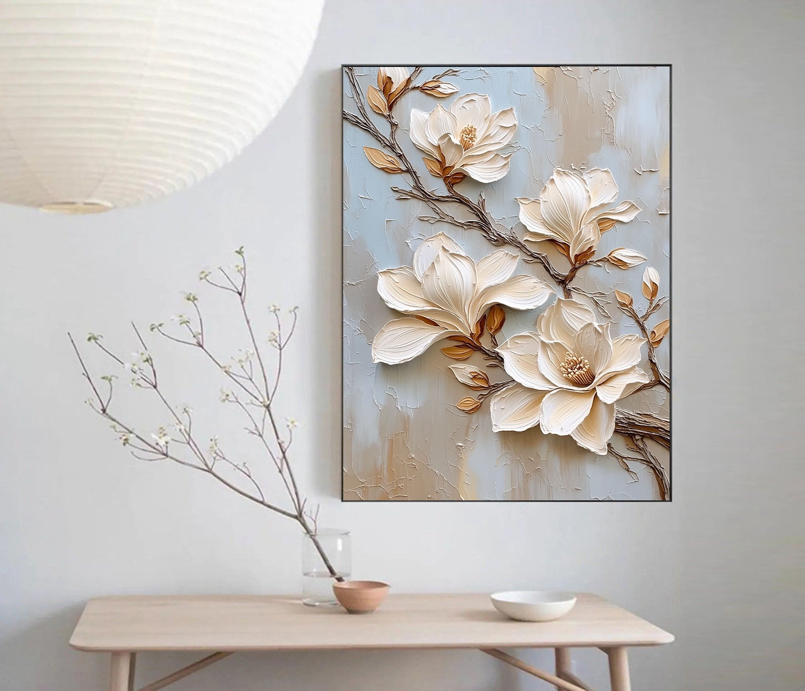 Sculpted Magnolia Grace | Cream Petal Bloom