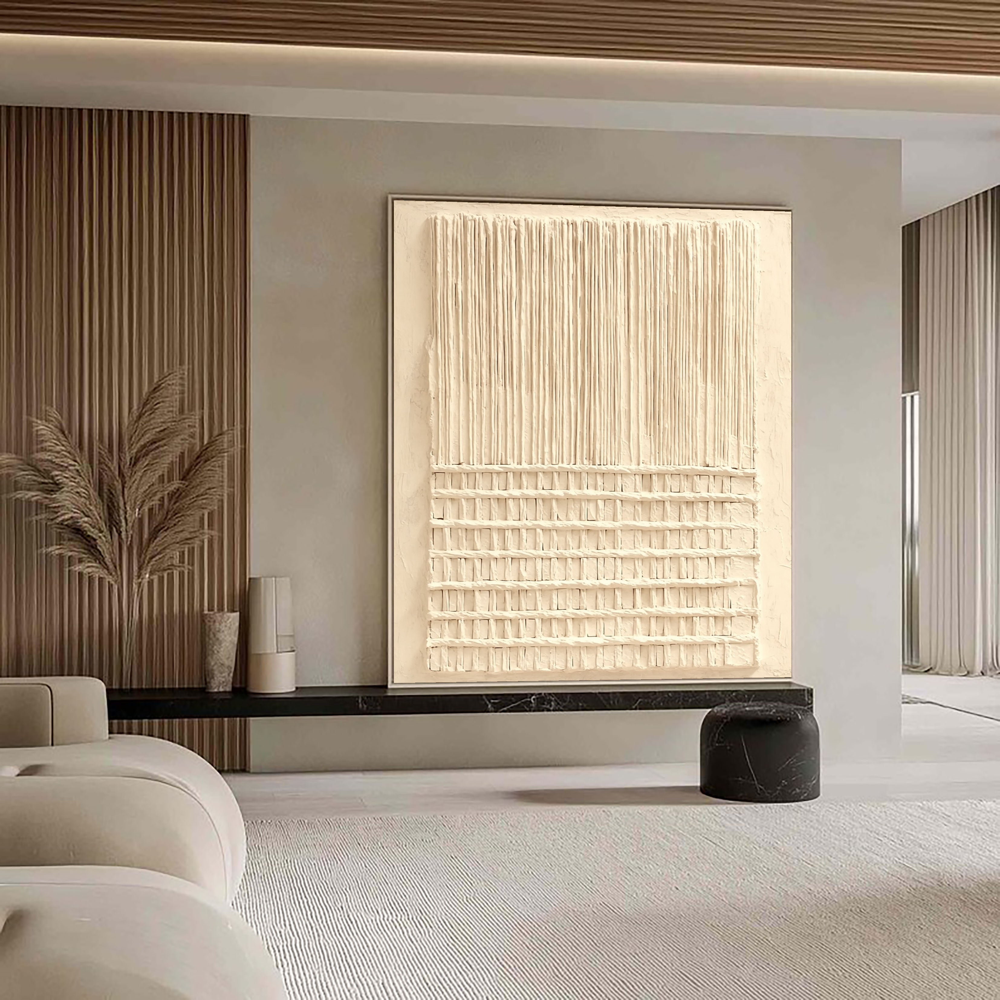 Woven Textured Minimalism | Cream Weave