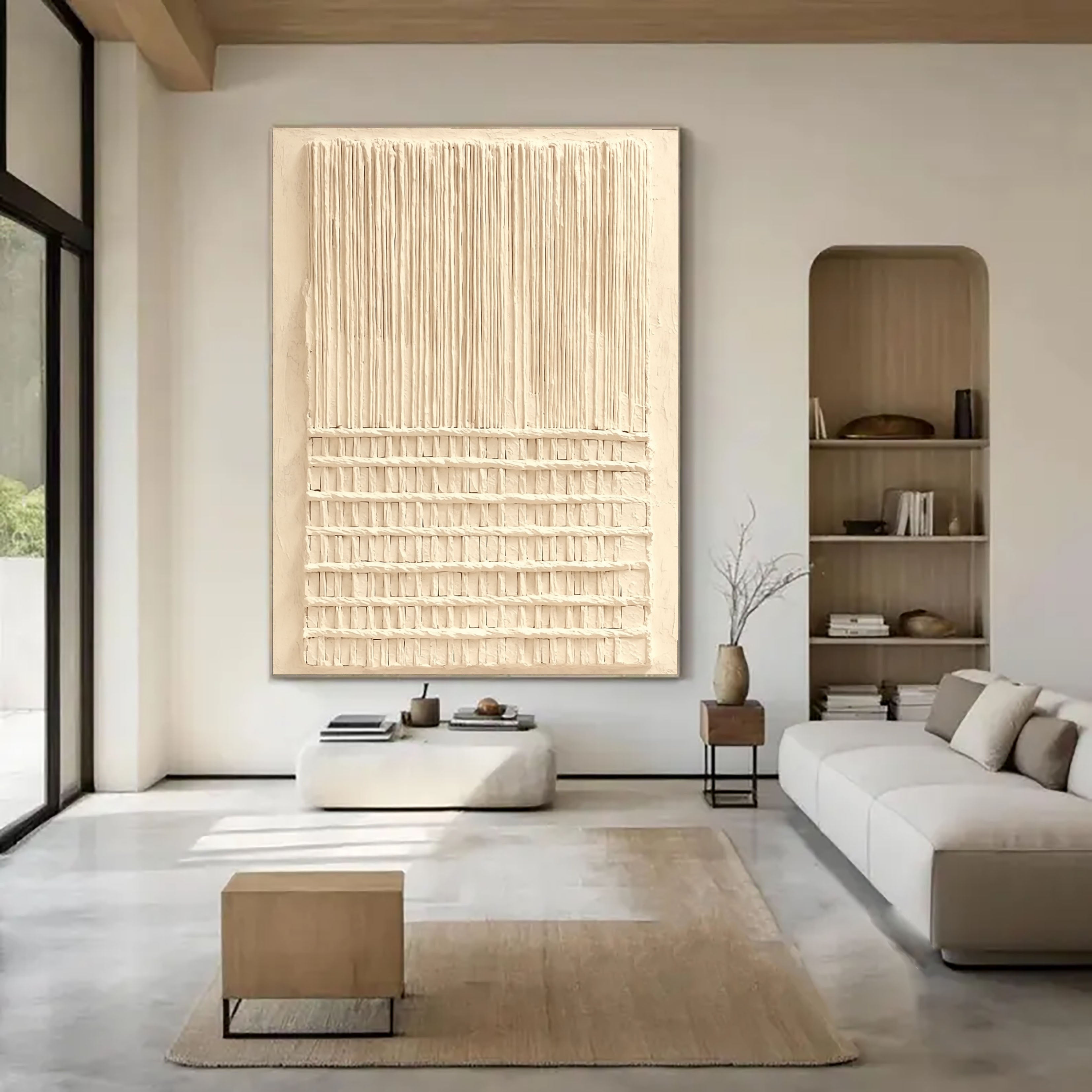 Woven Textured Minimalism | Cream Weave