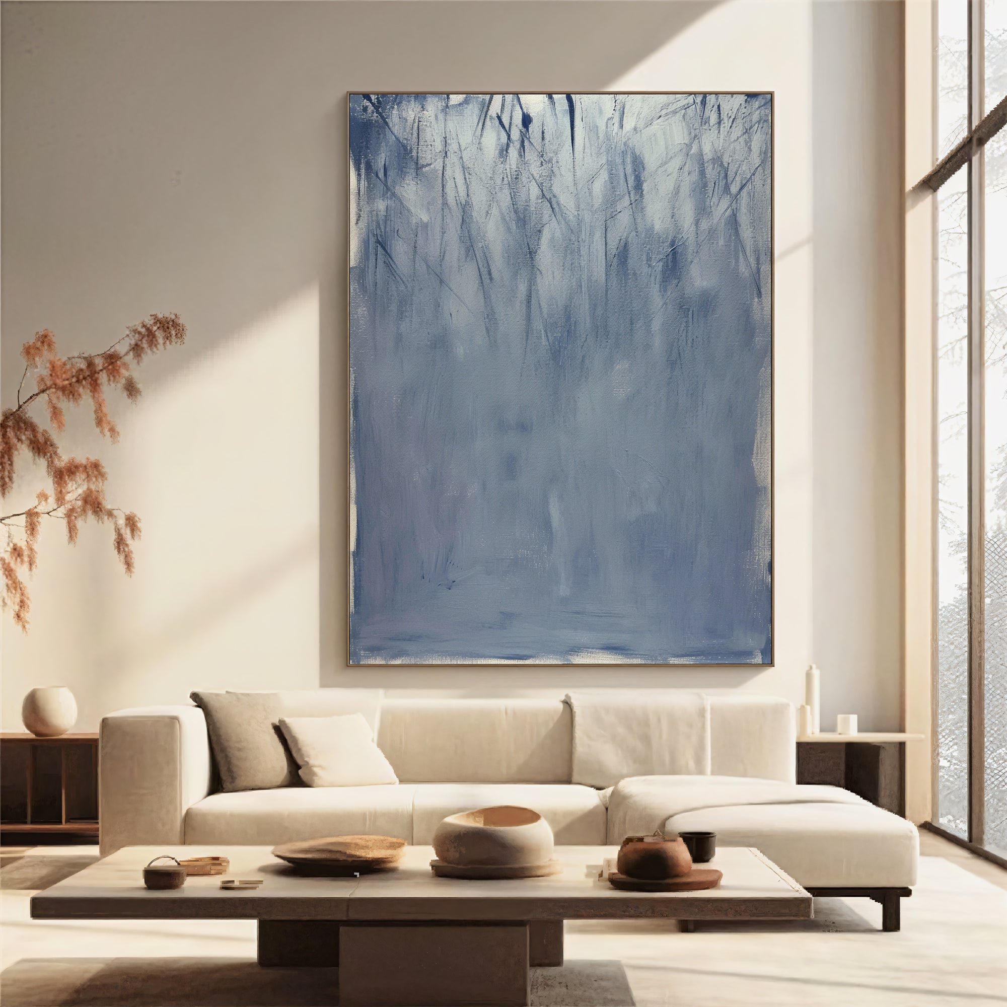 Textured Blue Serenity | Slate Hues