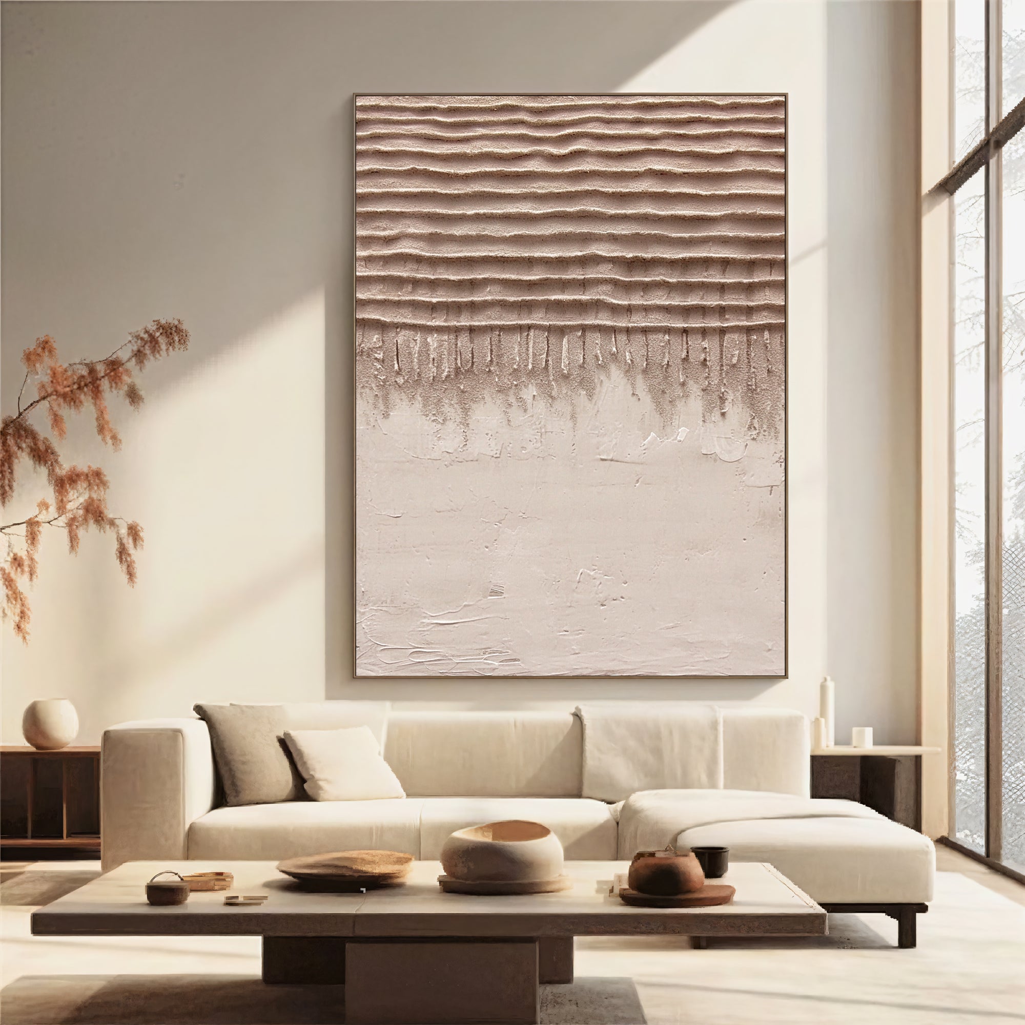 Textured Earthy Serenity | Beige Layers
