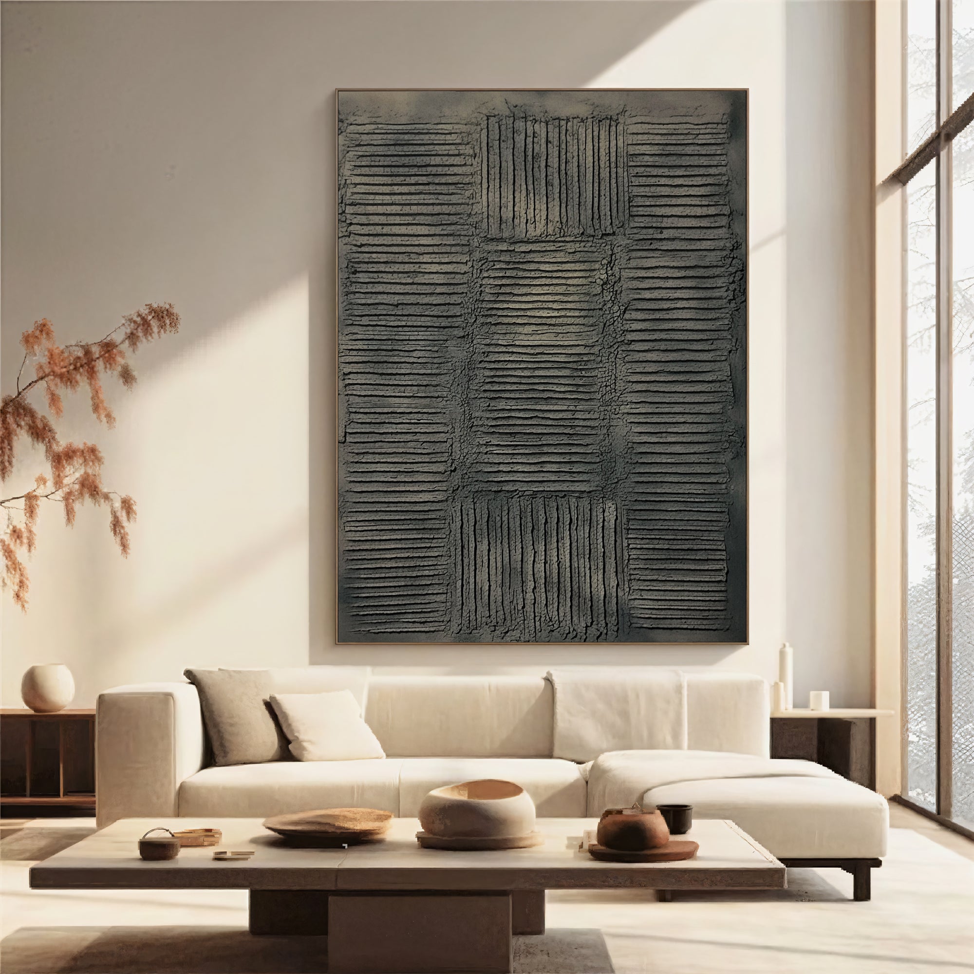 Textured Charcoal Depth | Gray Layers